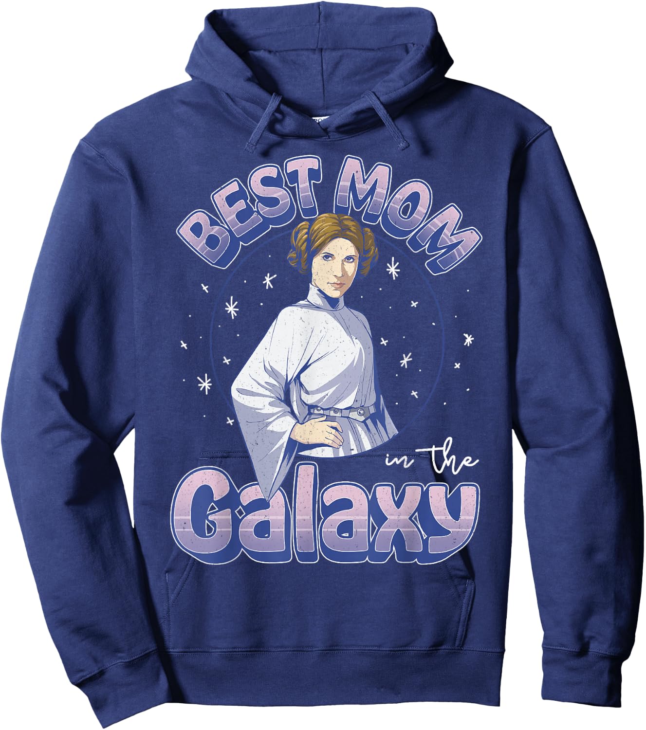 Star Wars Mother's Day Best Mom In The Galaxy Princess Leia Hoodie - Hoodie | Navy