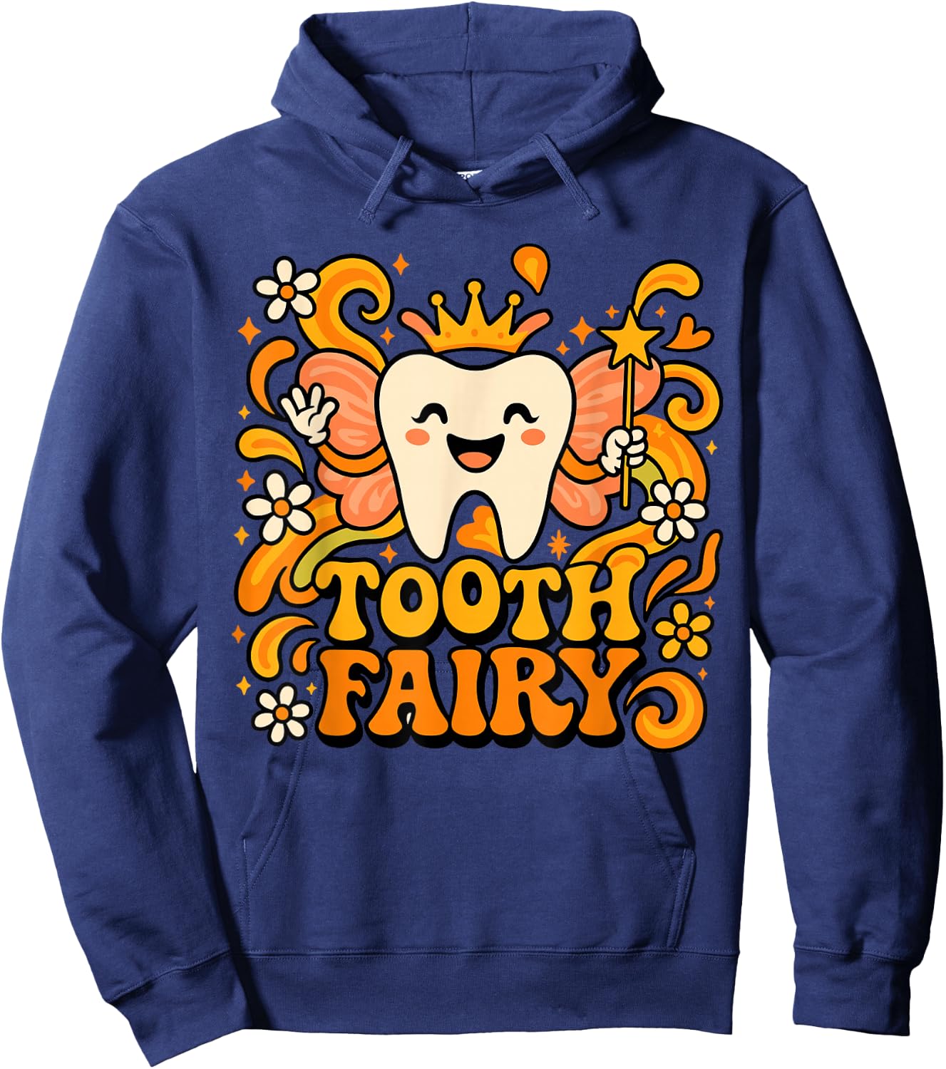Halloween Tooth Fairy Costume, Cute Spooky Dental Assistant Hoodie - Hoodie | Navy