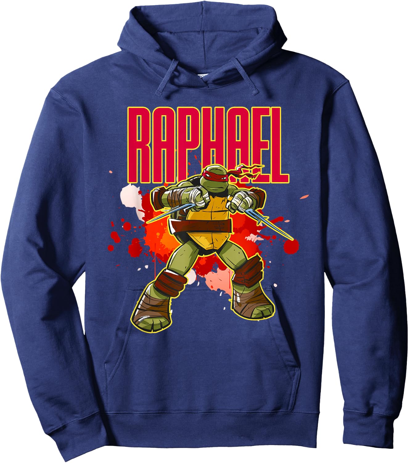 Raphael - Red Splatter Paint Hoodie - Hoodie | Navy