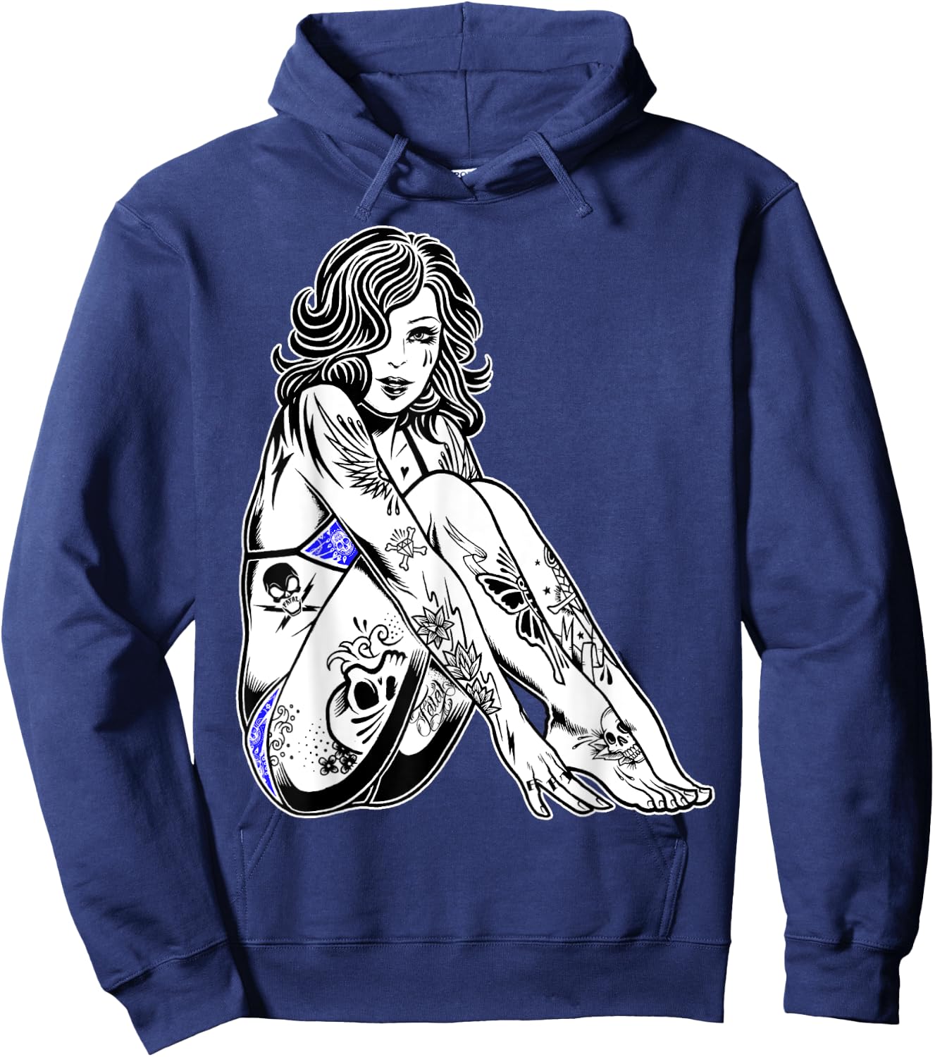 Pin Up Hoodie - Hoodie | Navy