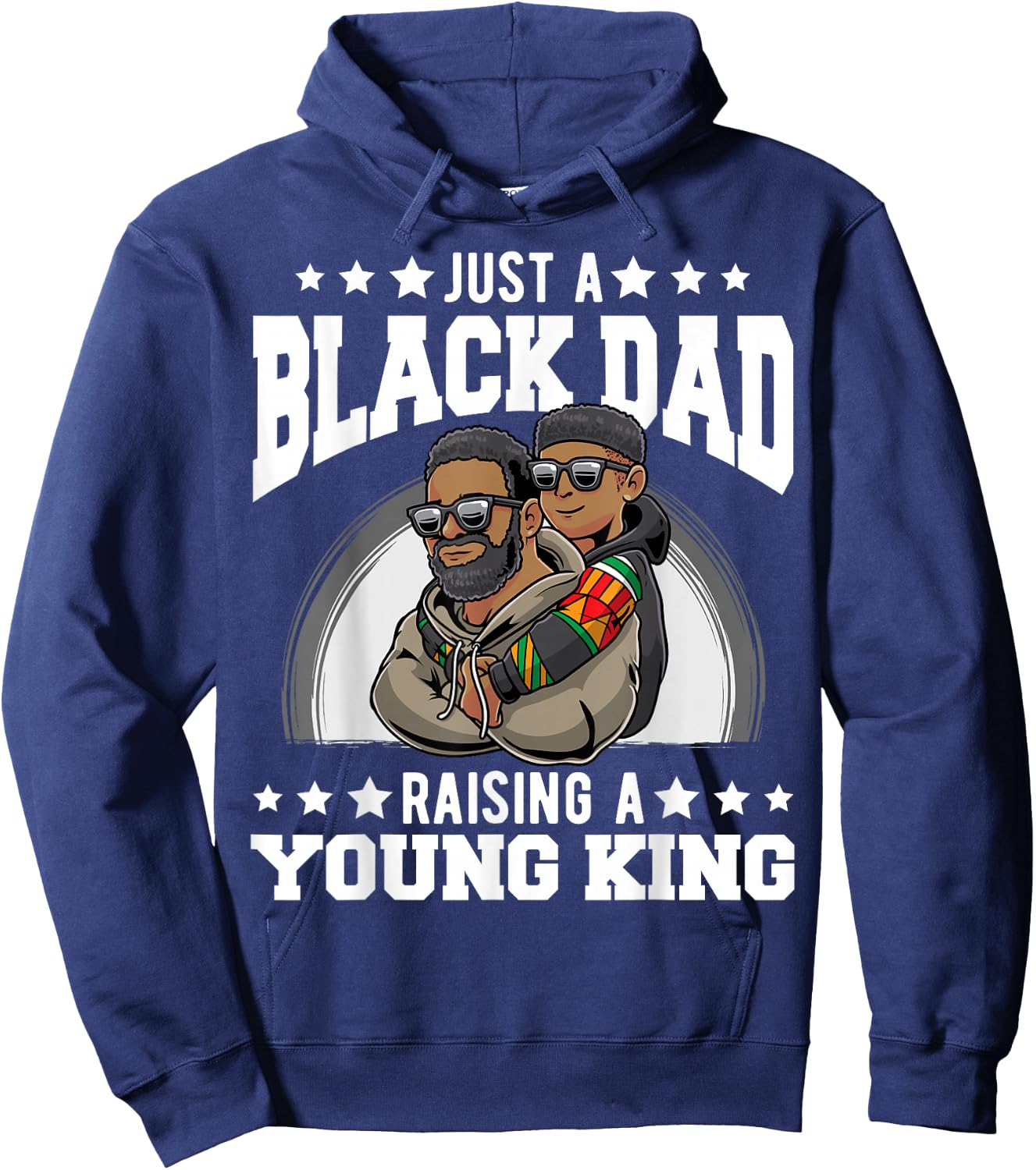 Black Dad Father And Son African American Boy Father's Day Hoodie - Hoodie | Navy