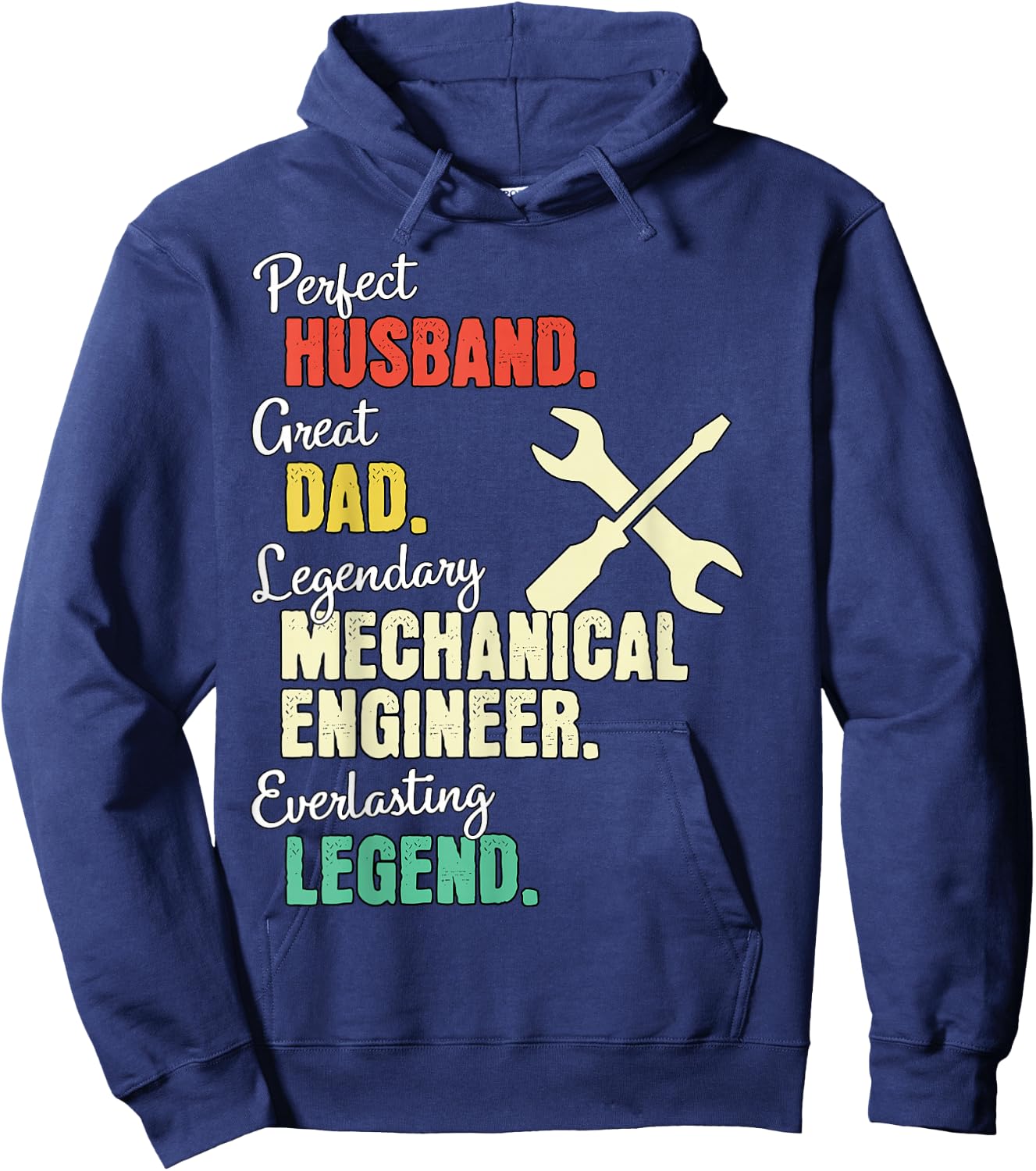 Dad Husband Mechanical Engineer Hoodie - Hoodie | Navy