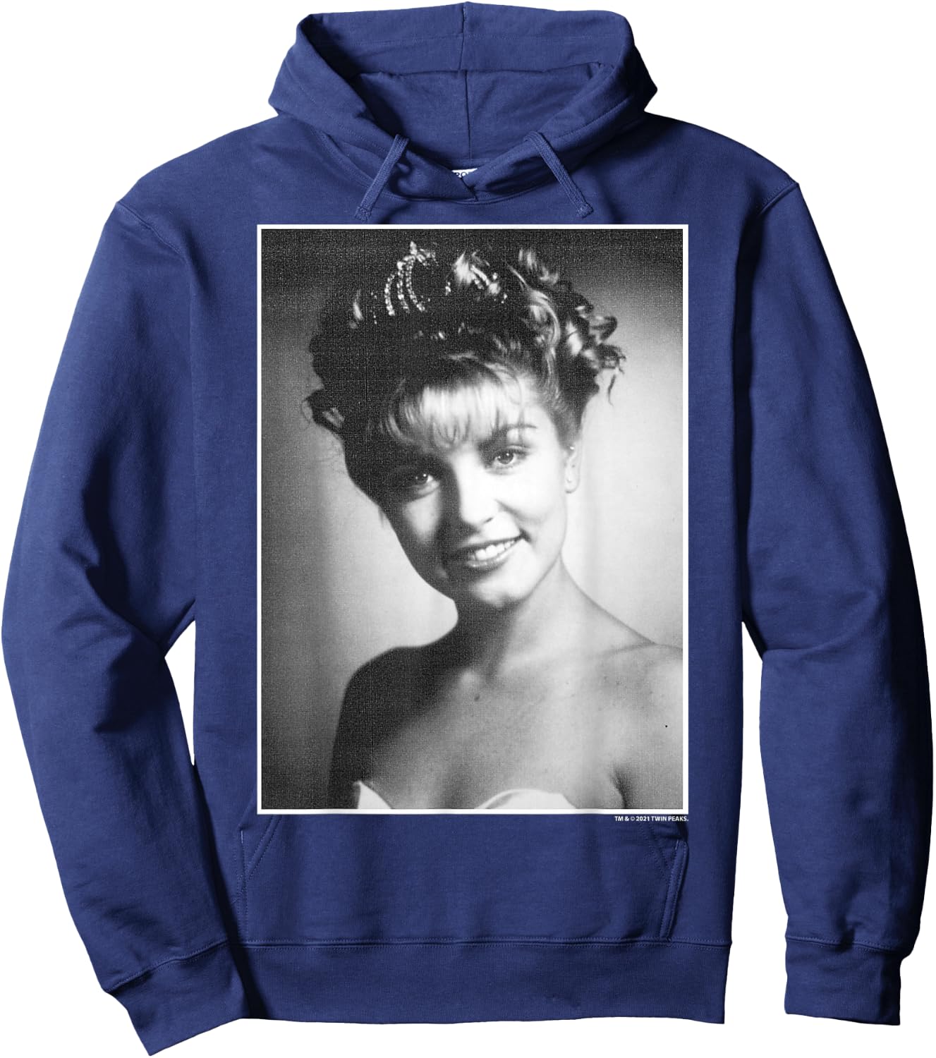 Twin Peaks Laura Palmer Black & White Photo Hoodie - Hoodie | Navy