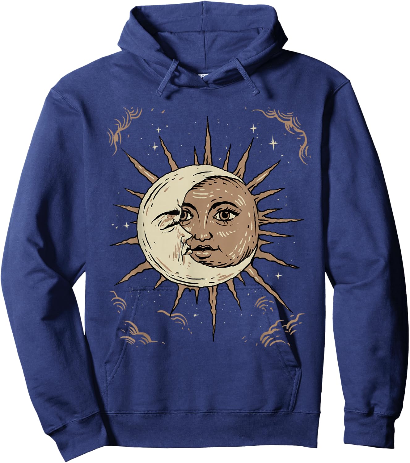 Sun and Moon Shirt Celestial Tarot Dark Academia Aesthetic Hoodie - Hoodie | Navy