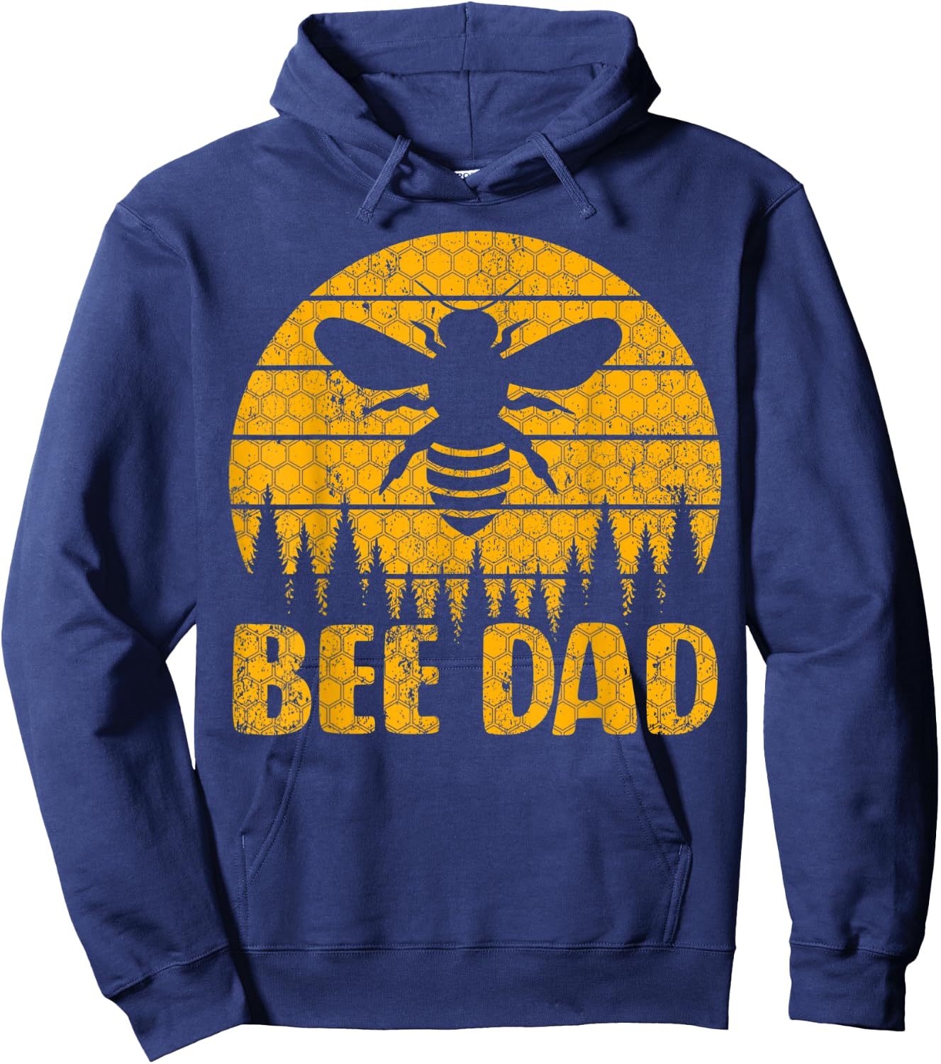 Bee Vintage Beekeeper Keeping Bee Dad Father's Day Hoodie - Hoodie | Navy