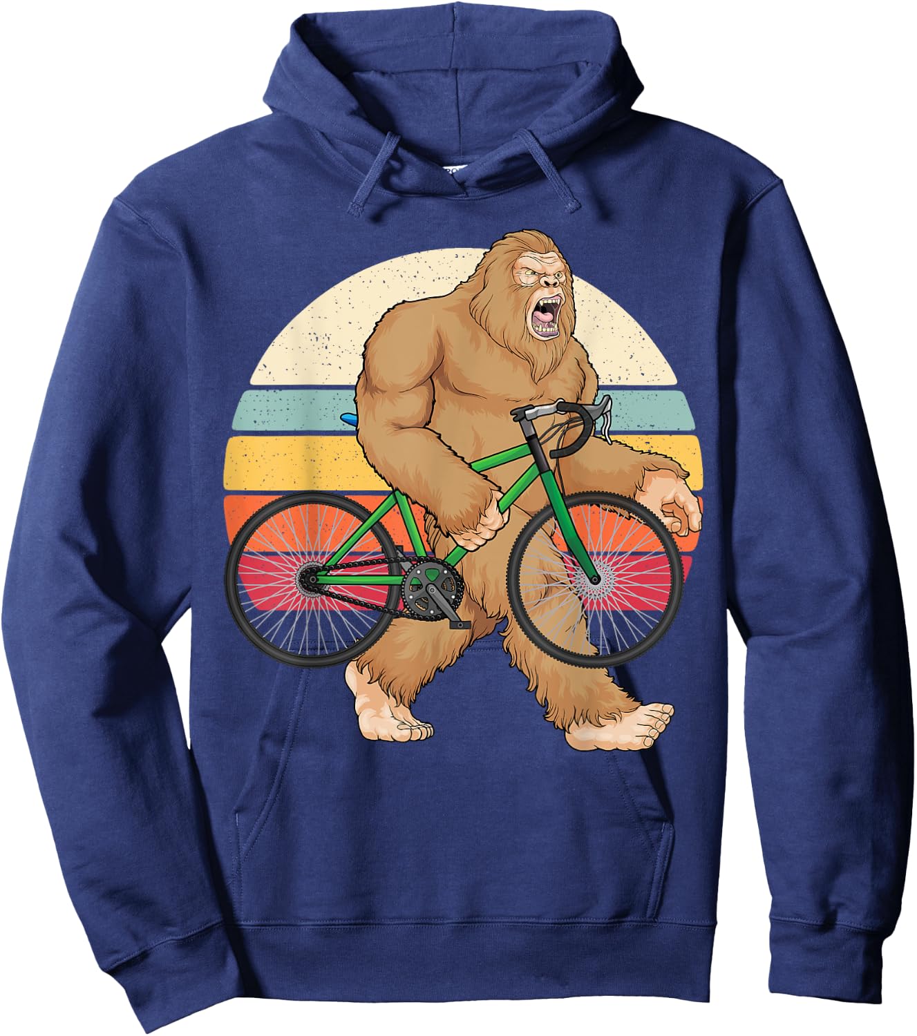Bigfoot Bike Mountain Bike Bigfoot MTB Biking Cycling Biker Hoodie - Hoodie | Navy