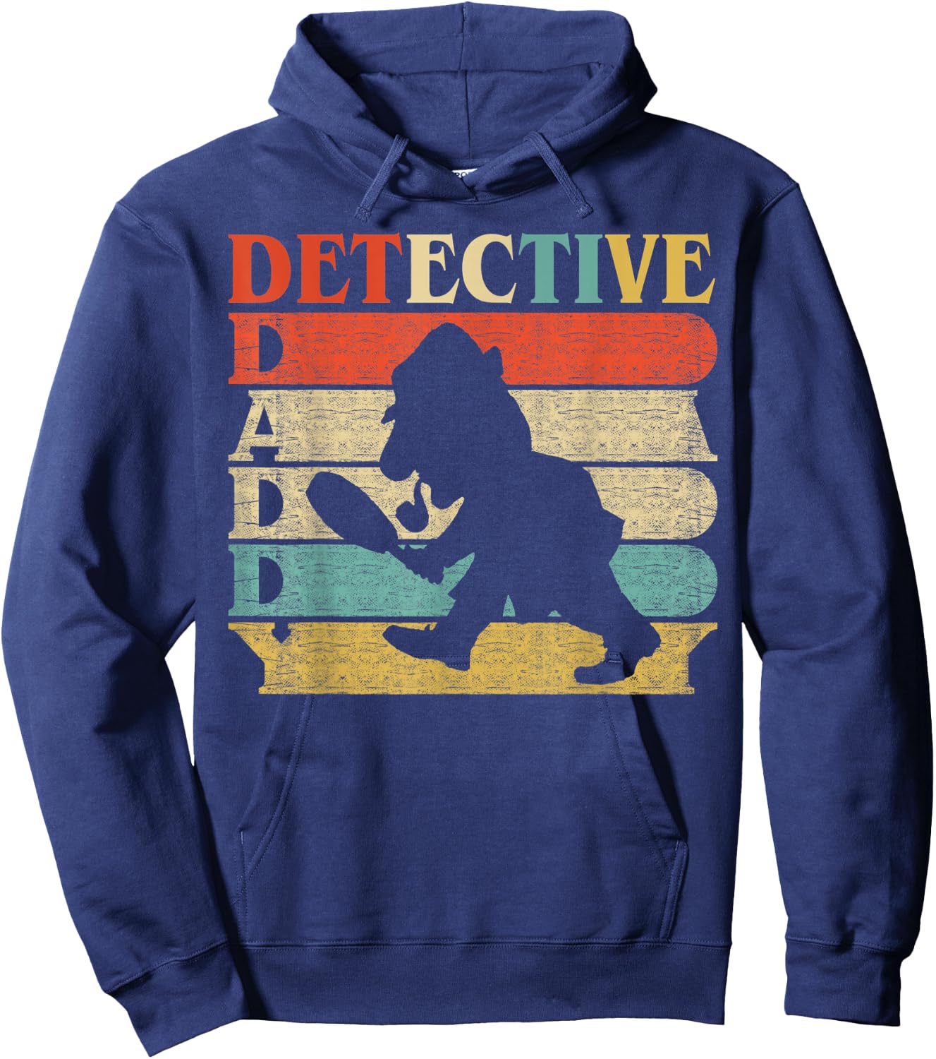 Retro Vintage Daddy Detective sherlock holmes Dad Hoodie - Hoodie | Navy