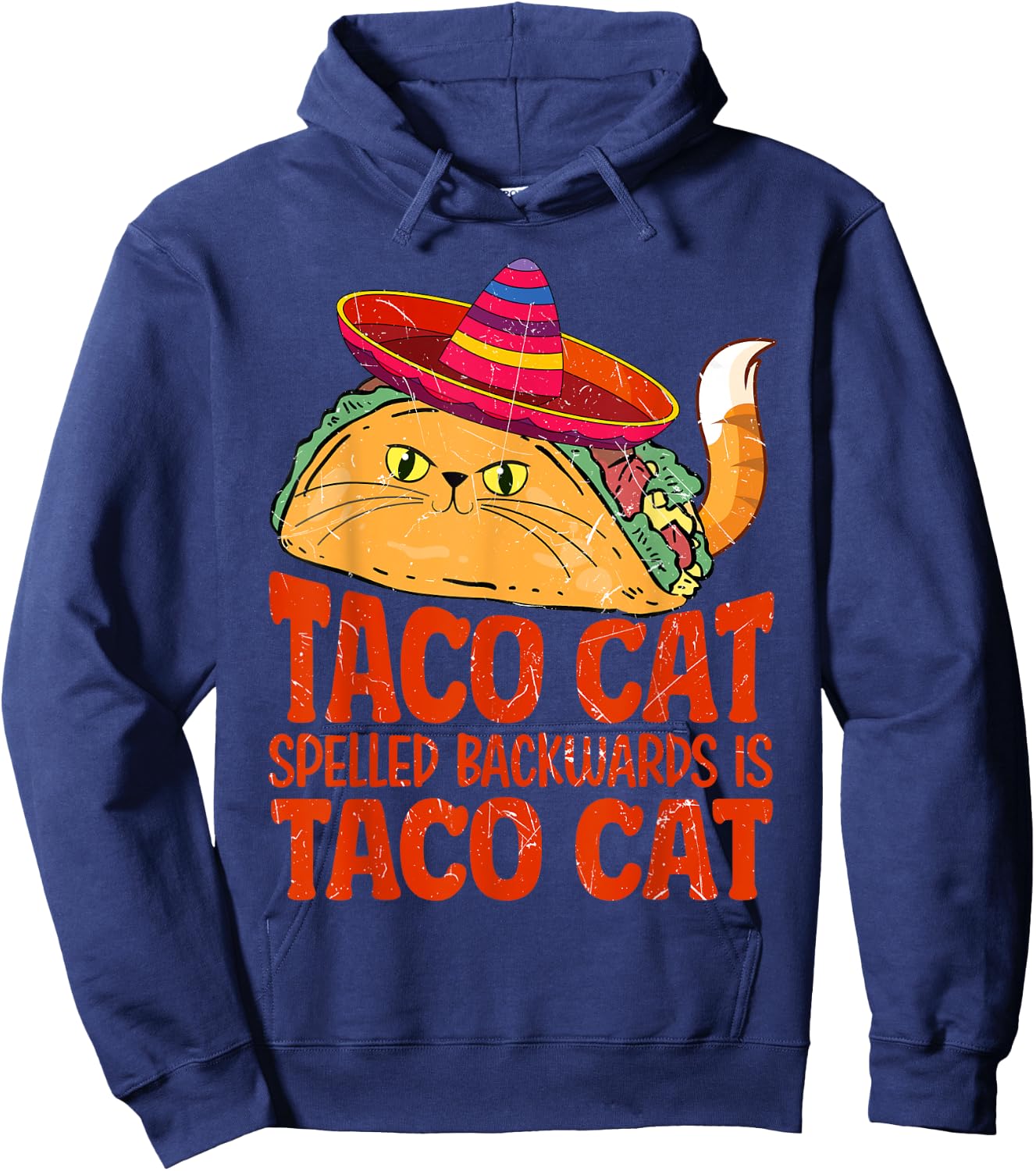 taco cat spelled backwards is taco cat Women Hoodie - Hoodie | Navy
