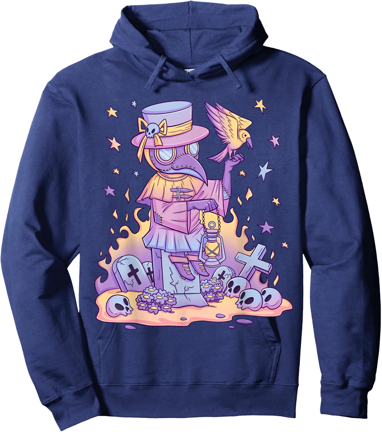 Cute Creepy Doctor Anime Pastel Kawaii Clothing Pastel Goth Hoodie - Hoodie | Navy