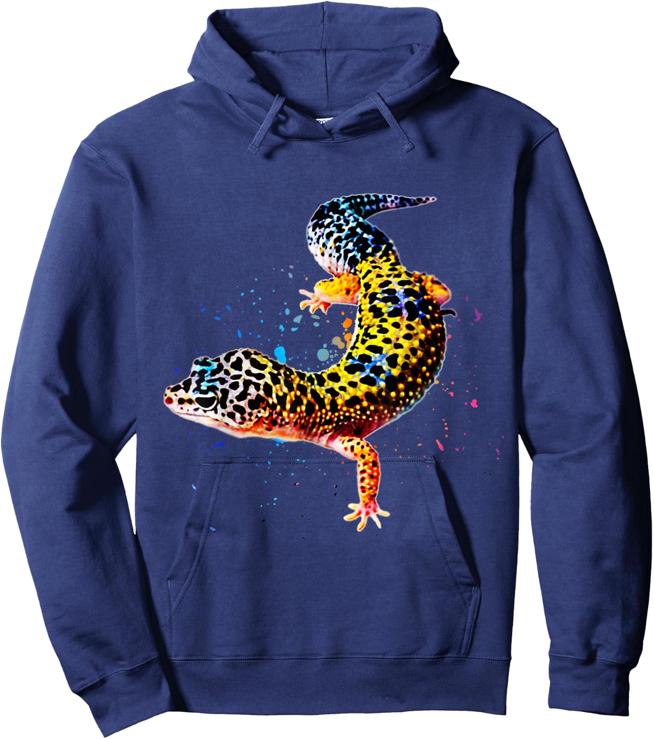 Leopard Gecko Watercolor Reptile Keeper Gecko Fan Hoodie - Hoodie | Navy
