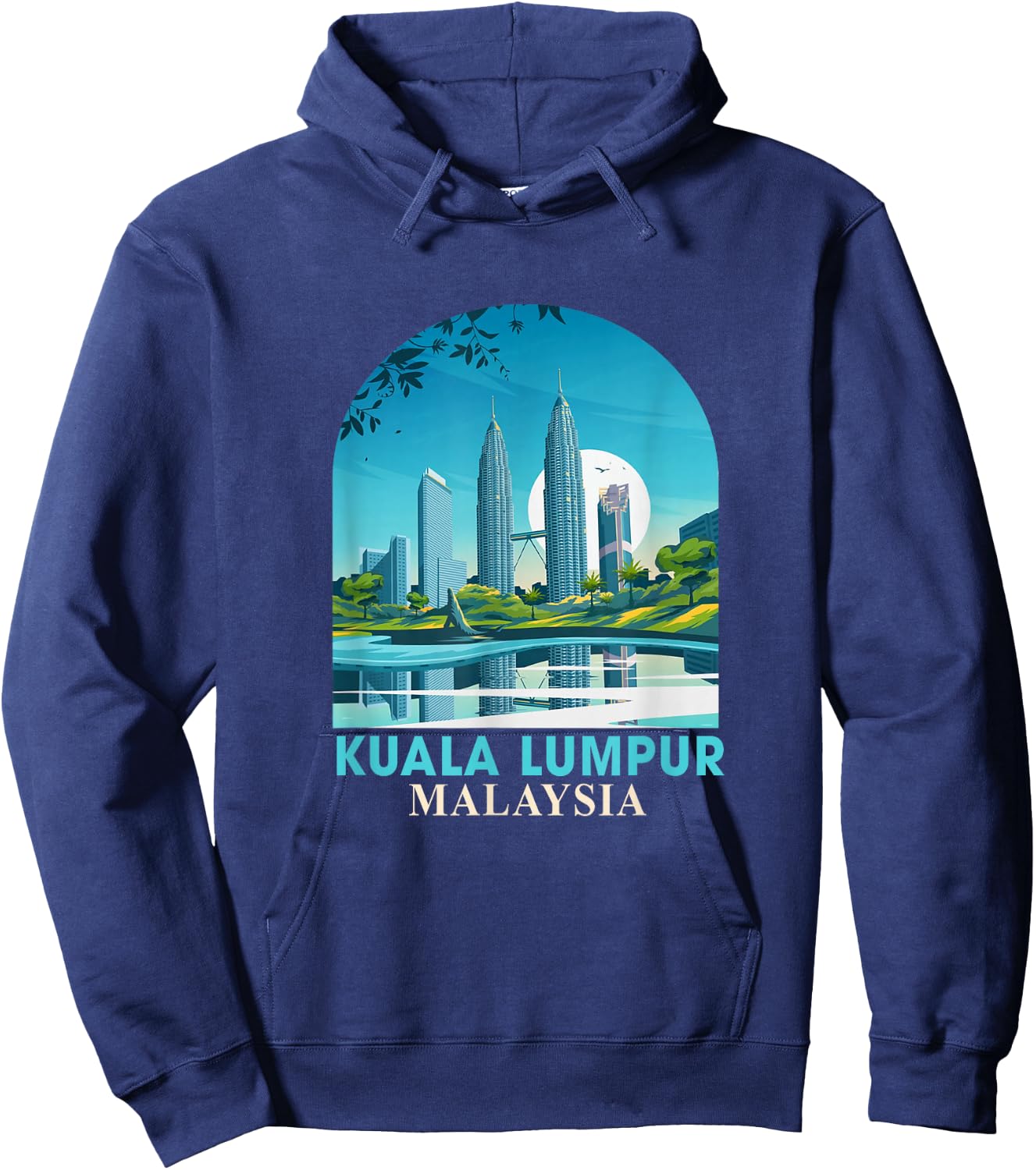 Kuala Lumpur Malaysia Travel Petronas Twin Towers Traveling Hoodie - Hoodie | Navy