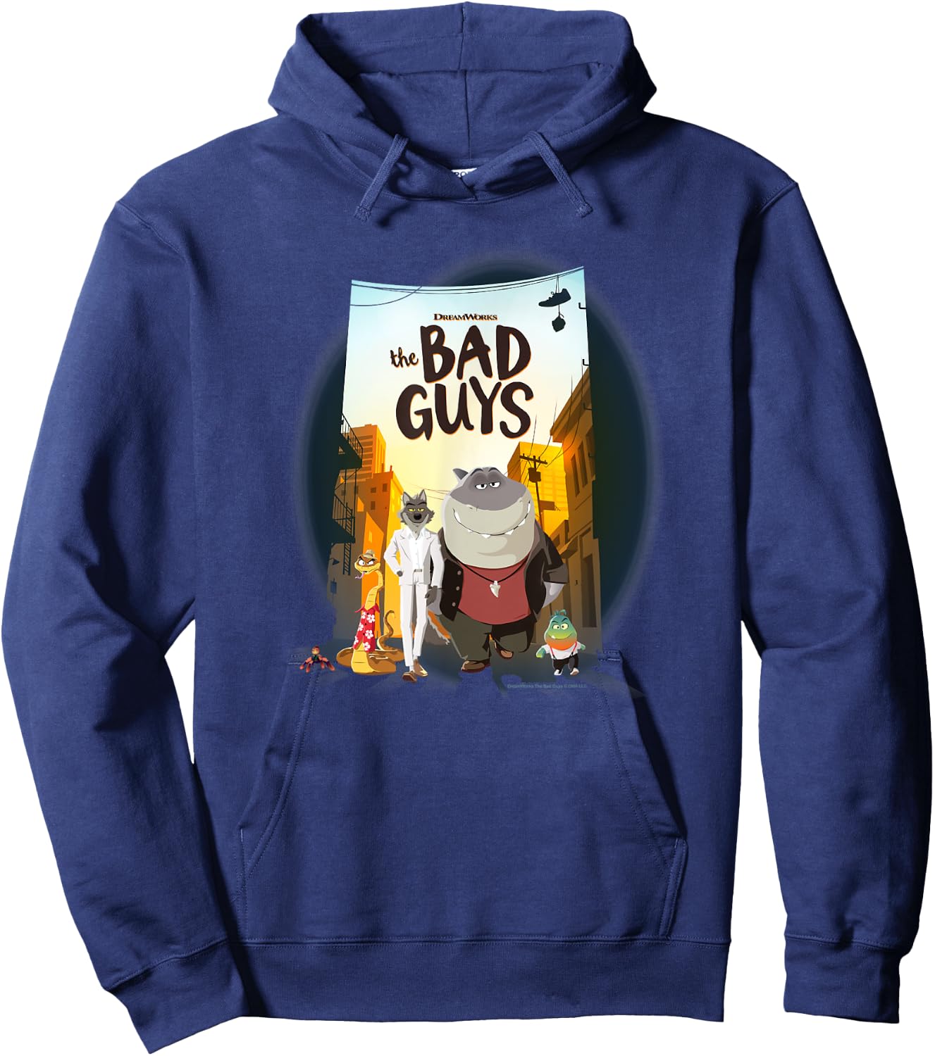 The Bad Guys Group Movie Poster Alternate Hoodie - Hoodie | Navy