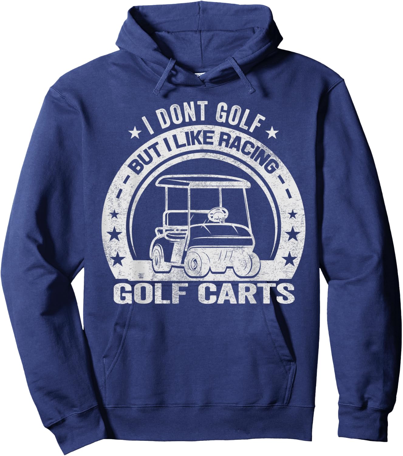Funny Vintage Golfing Apparel I Like Racing Golf Cart Hoodie - Hoodie | Navy