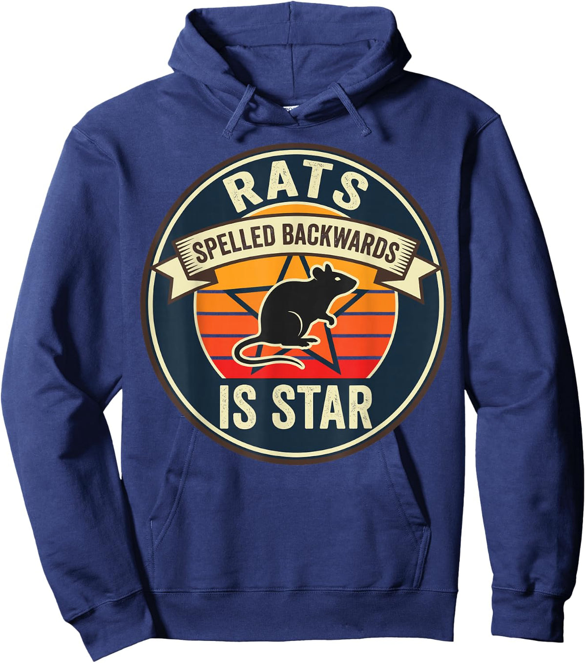 Rats Spelled Backwards is Star Rat Meme Rat Lover Animal Men Hoodie - Hoodie | Navy