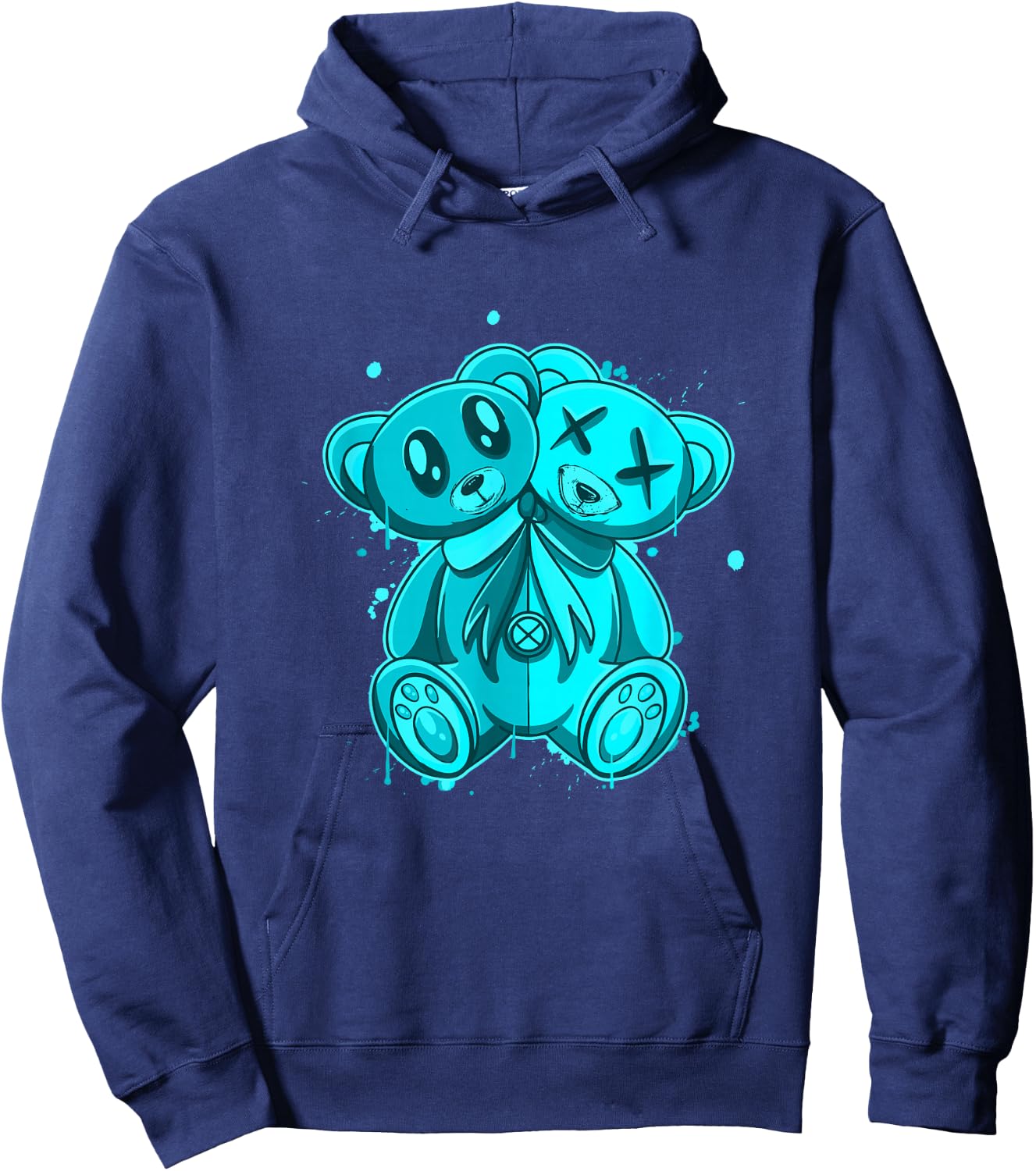 Turquoise I'm My own Evil Twin Turquoise Color Graphic Hoodie - Hoodie | Navy