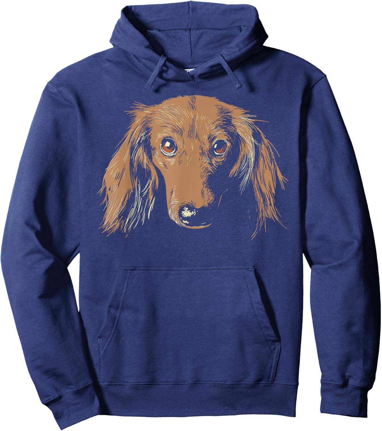Dachshund dog portrait dachshund head wiener Hoodie - Hoodie | Navy