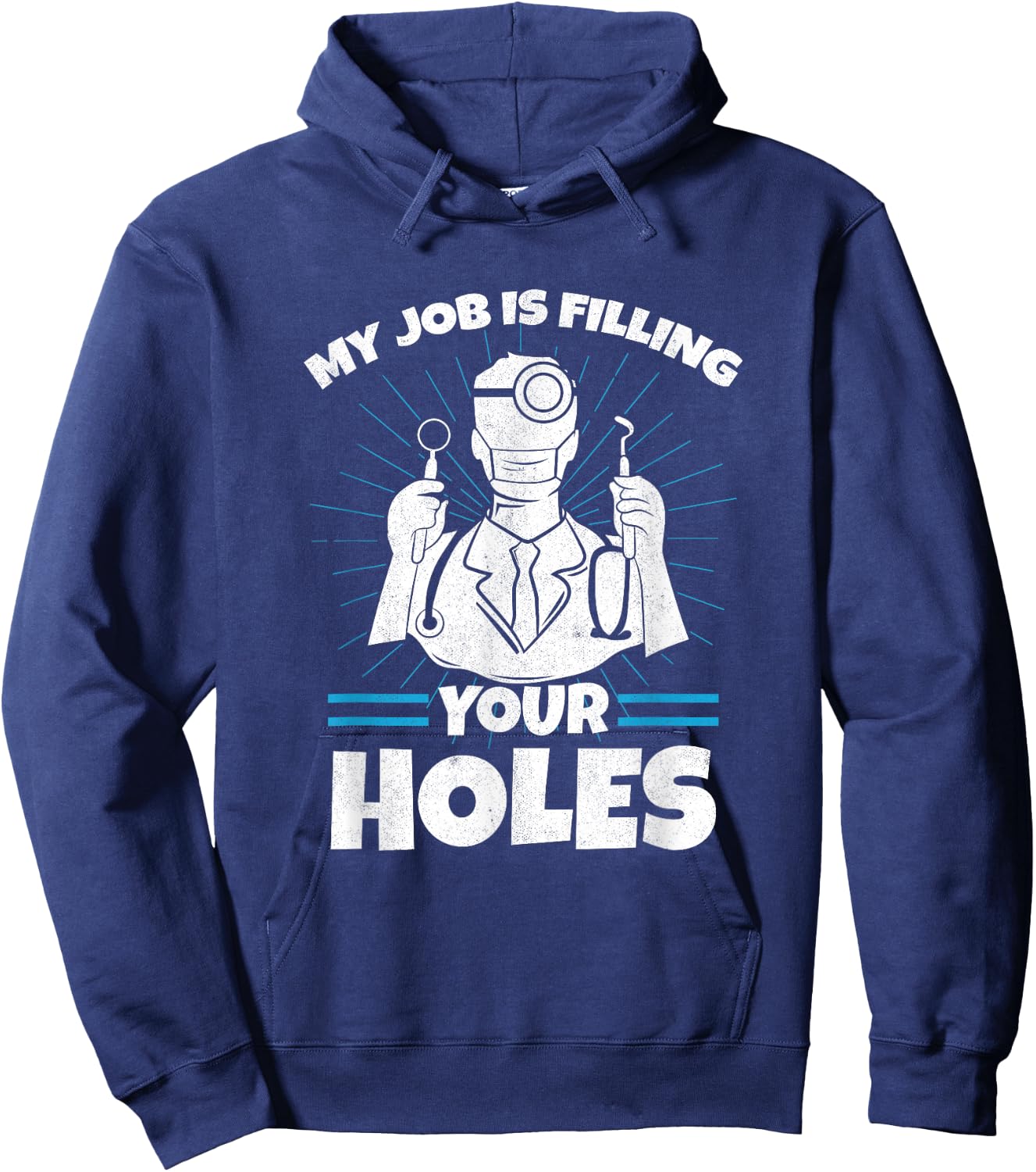Dental Hygienist Gift Dentist Filling Holes Teeth Dentistry Hoodie - Hoodie | Navy