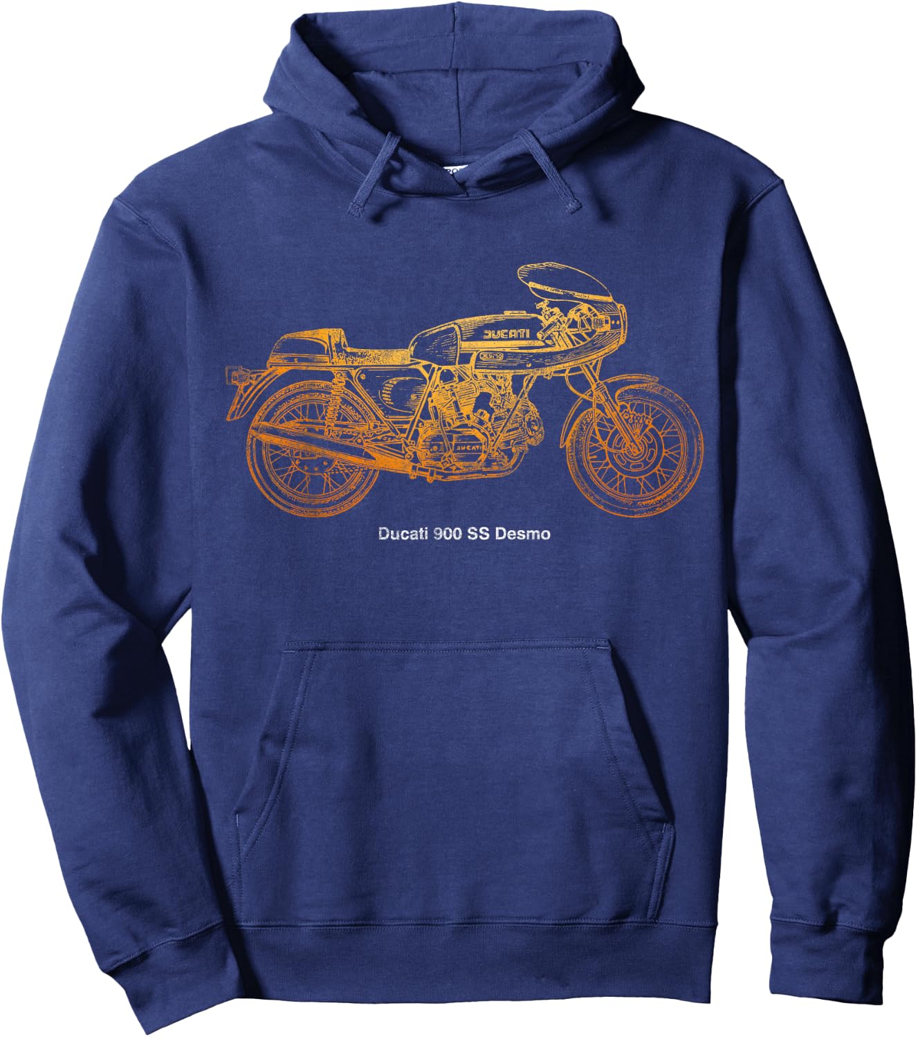 Vintage Classic Motorcycle 900 SS Desmo Shirt Automotive Hoodie - Hoodie | Navy