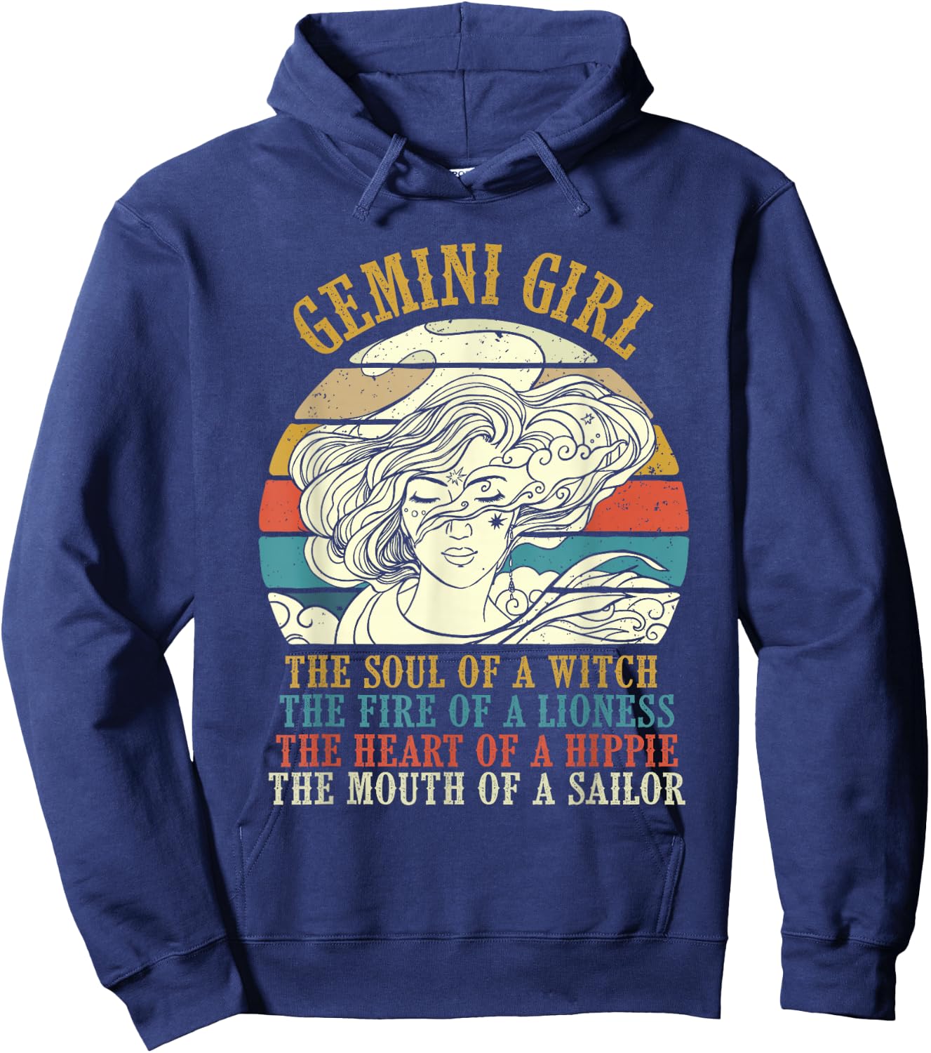 Gemini Girl - Horoscope Astrology Lover Zodiac Sign Hoodie - Hoodie | Navy