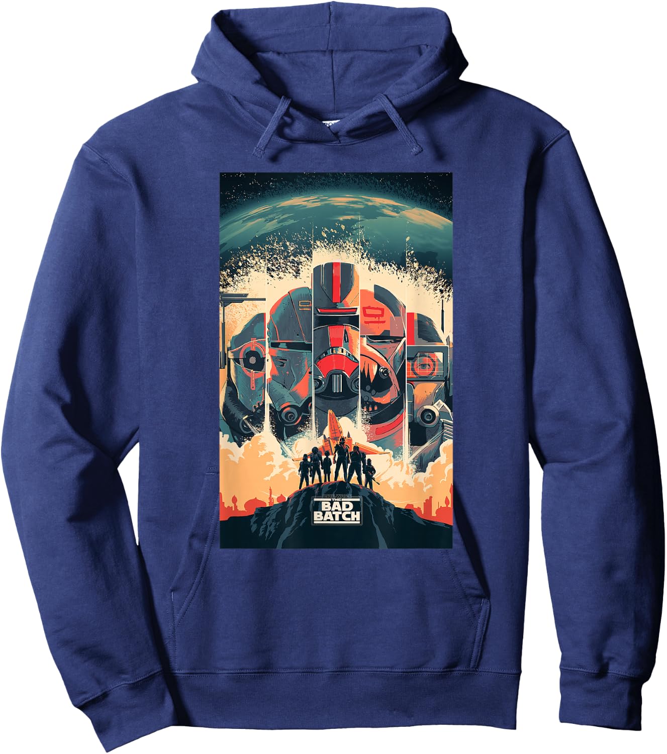 Star Wars The Bad Batch Clone Force 99 Series Poster Hoodie - Hoodie | Navy