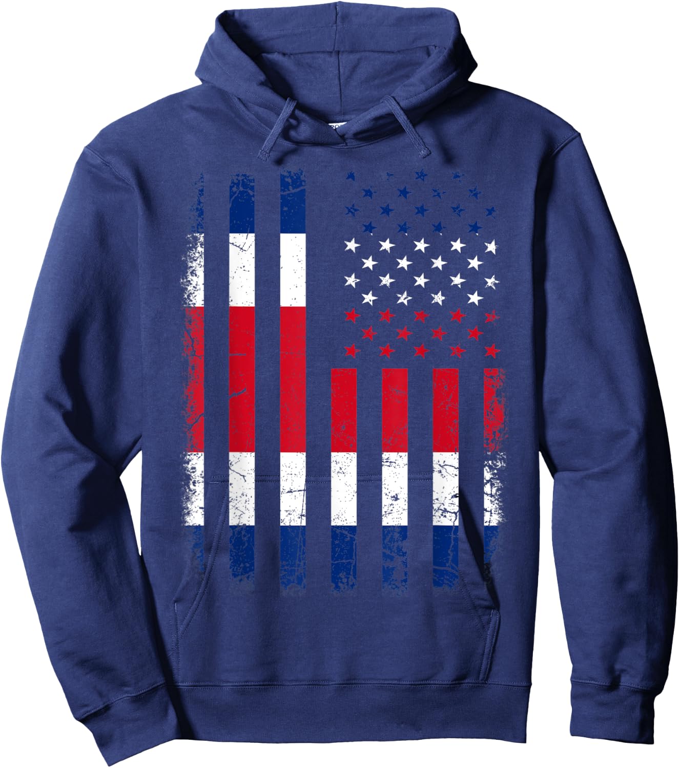 Costa Rican American Flag Costa Rican Roots Costa Rica Hoodie - Hoodie | Navy