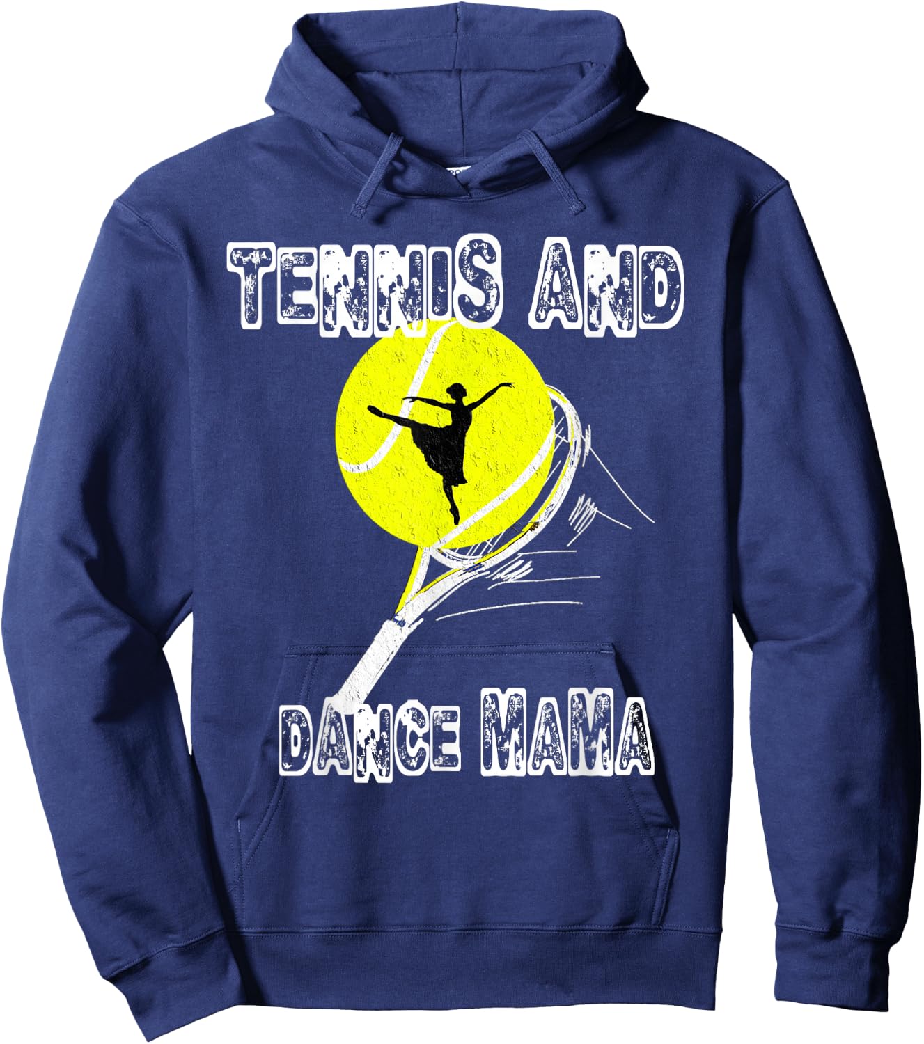 Tennis and dance Mama,Tennis Mom,Game Day,Sports Mom,Cute Hoodie - Hoodie | Navy