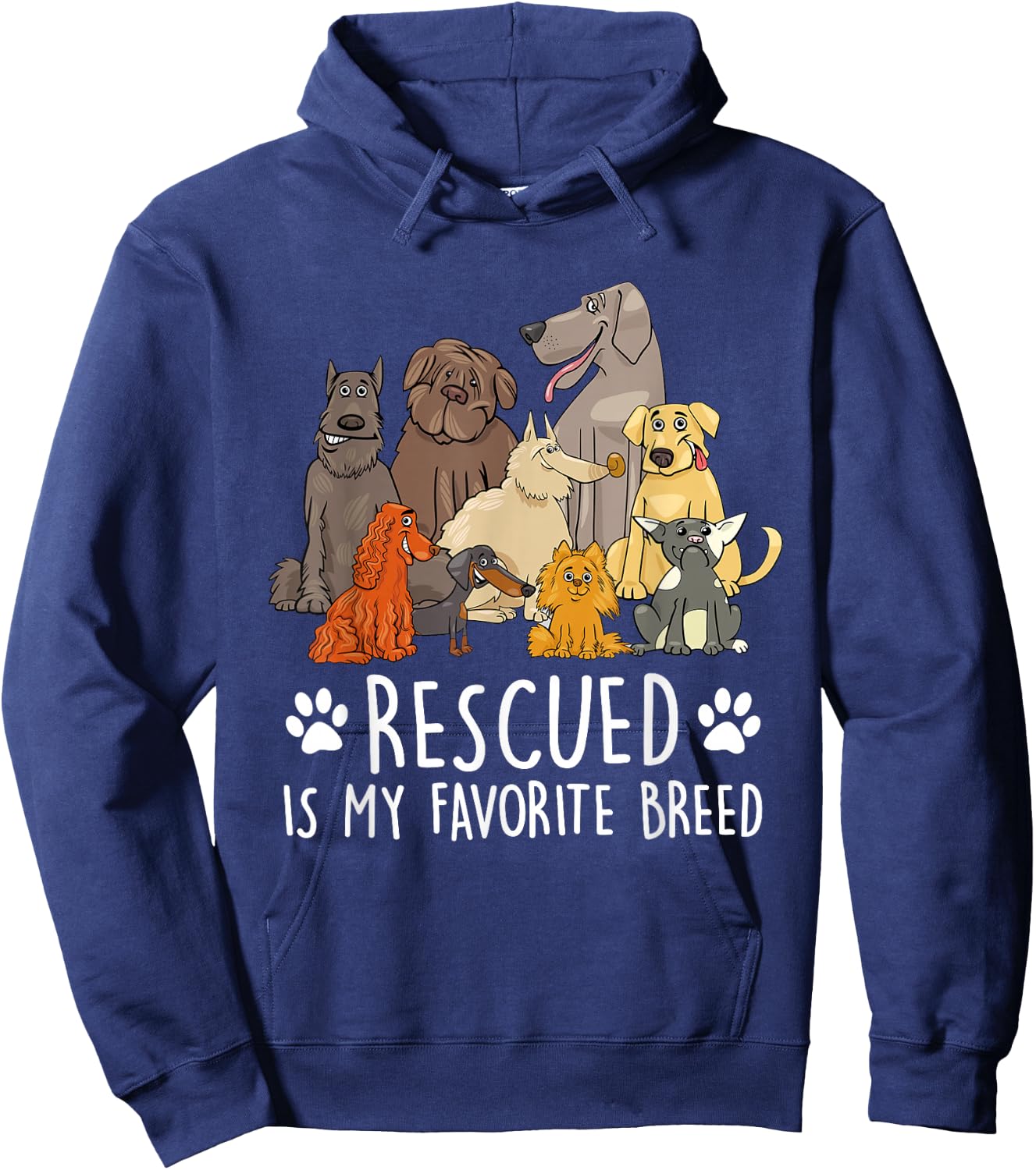 Funny Dog Design with Humorous Saying Hoodie - Hoodie | Navy