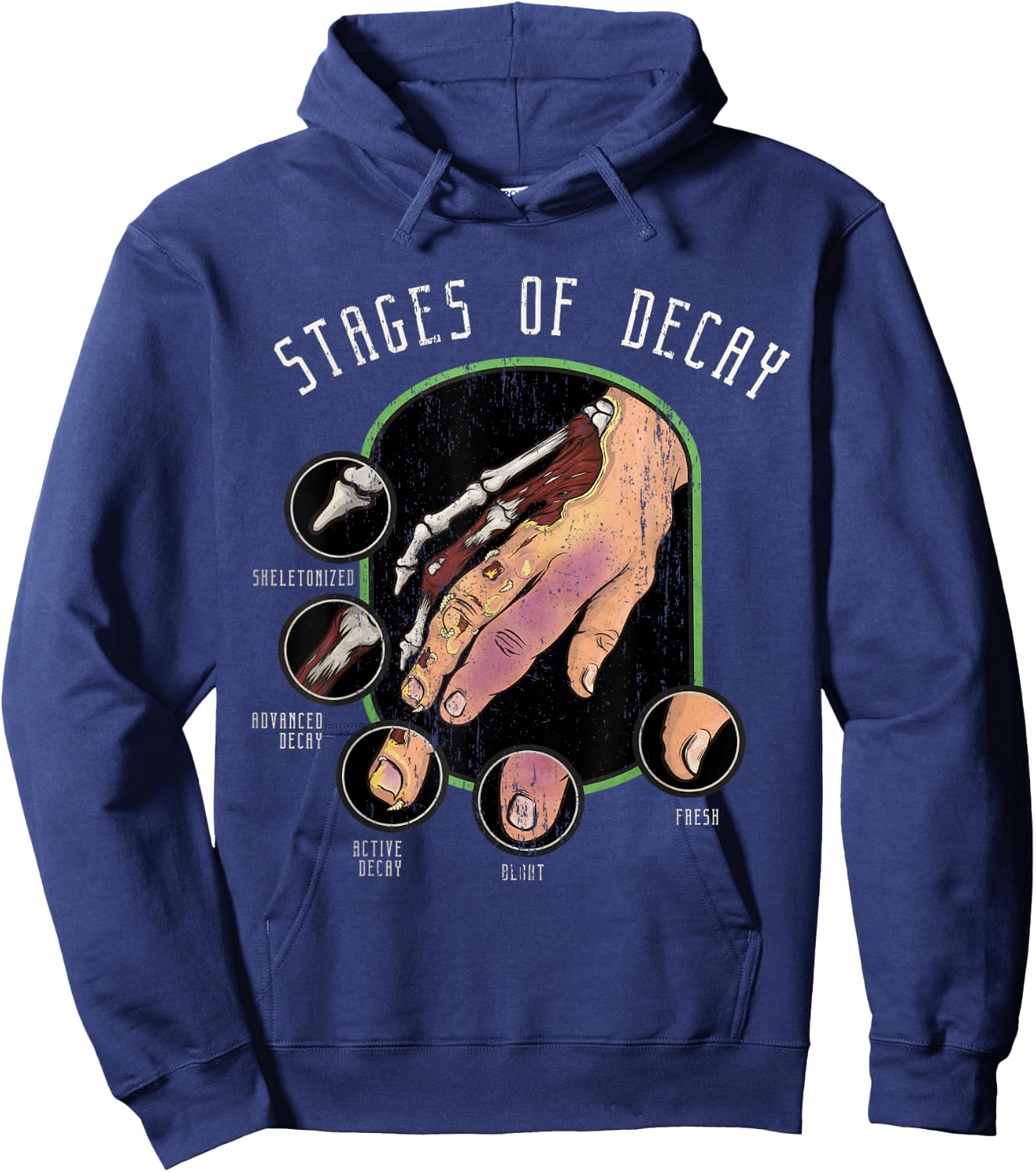 The Stages of Decay - Mortuary Science Mortician Embalmer Hoodie - Hoodie | Navy