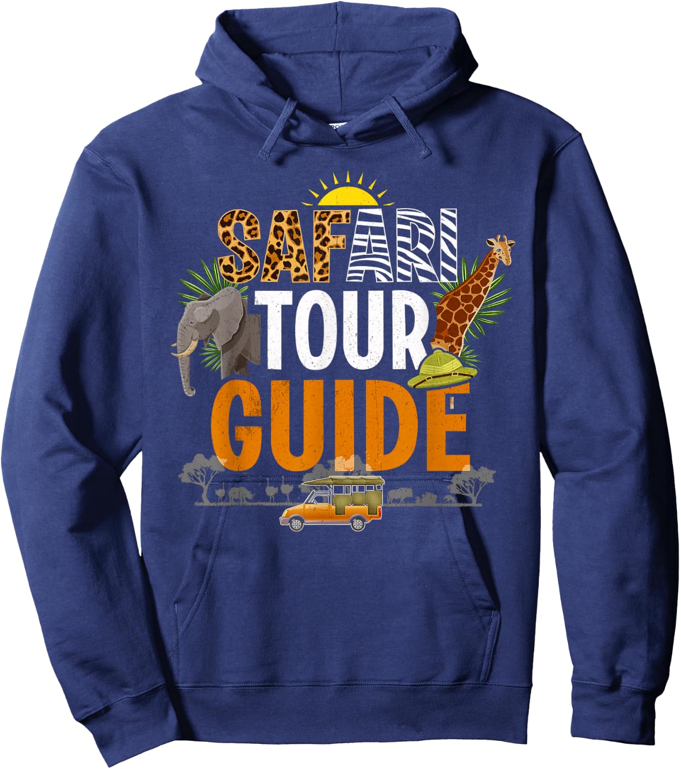 Funny Safari Tour Guide Shirt Africa Hoodie - Hoodie | Navy