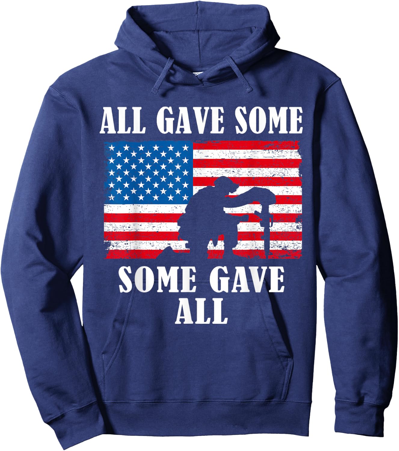 Some Gave All | Memorial Veterans Day Partiotic USA Military Hoodie - Hoodie | Navy
