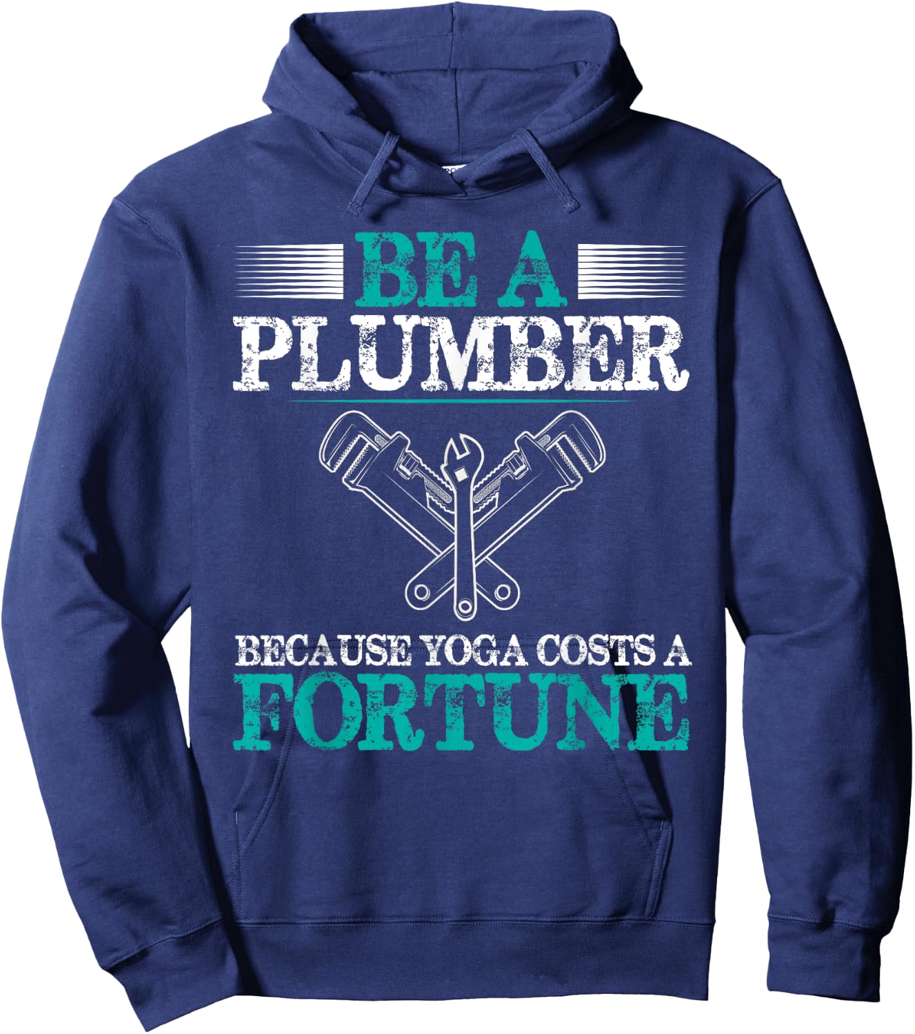 Funny Plumbing Graphic Design Plumber Dad Husband Men Hoodie - Hoodie | Navy