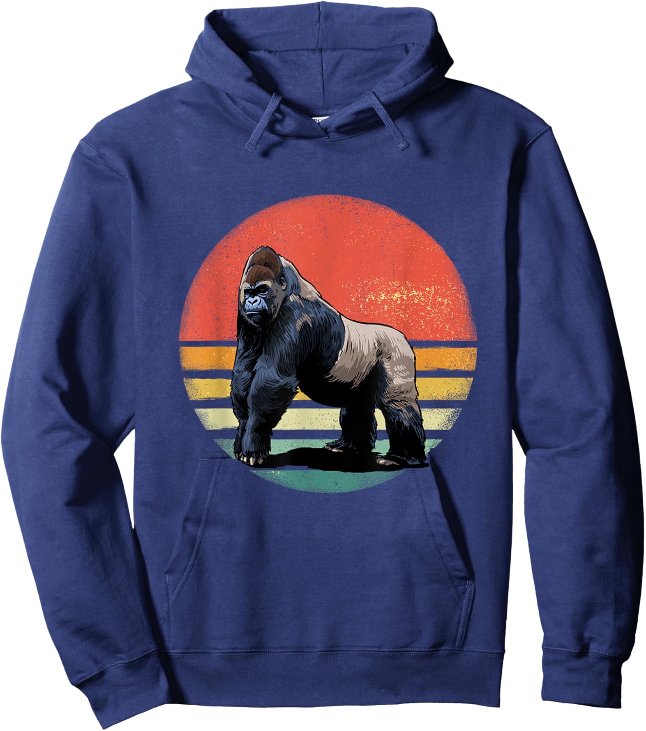 Gorilla Shirt Retro Style Animal Ape Primate Gorilla Lovers Hoodie - Hoodie | Navy