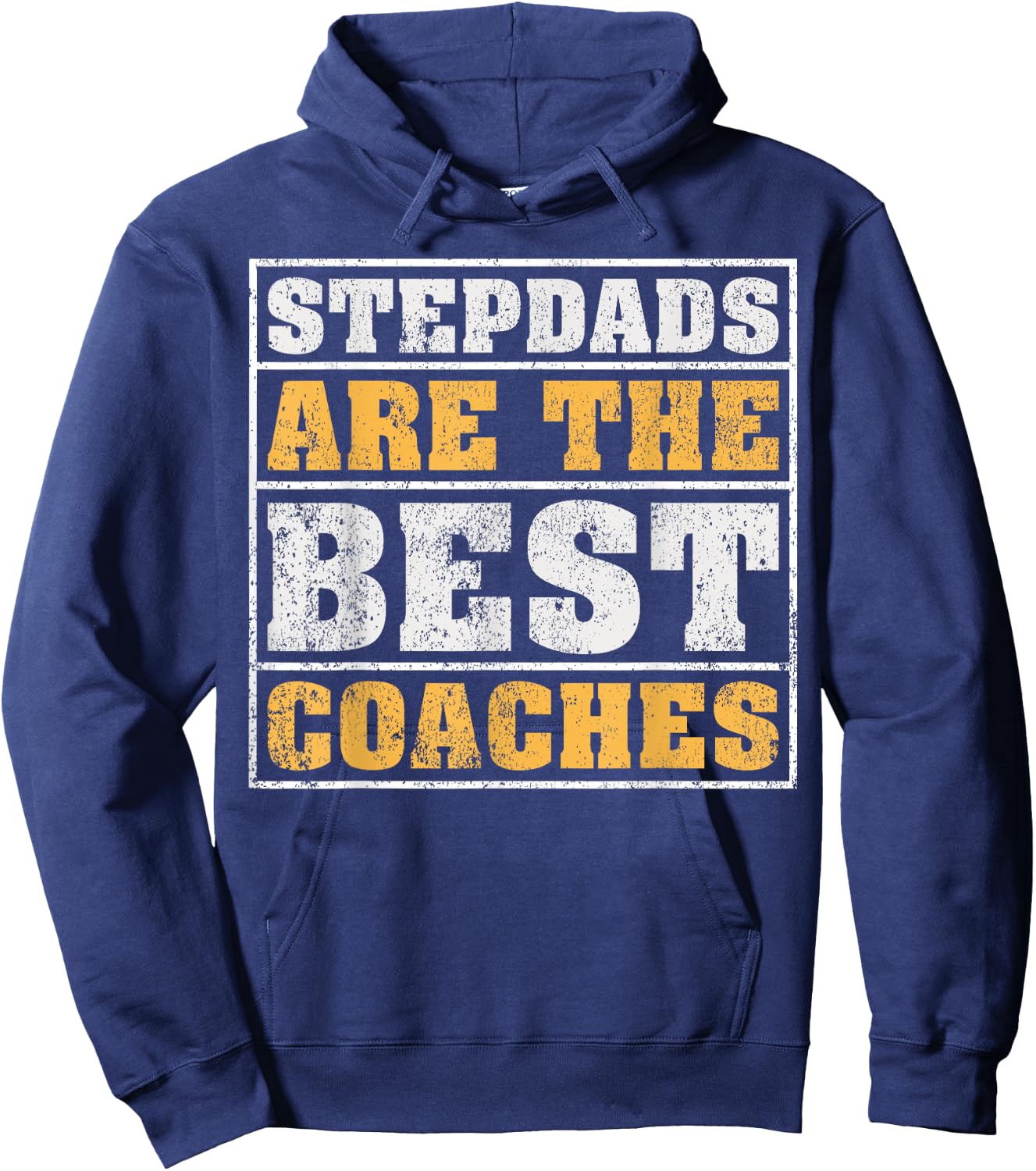 Vintage Stepdad Are The Best Coaches Stepdad Father's Day Hoodie - Hoodie | Navy