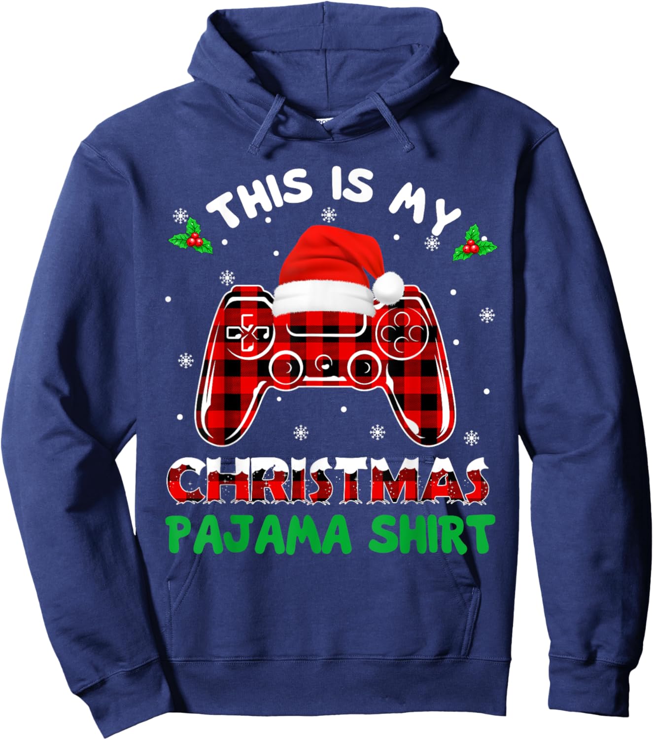 This Is My Christmas Pajama Shirt Gamer Video Game Boys Kids Hoodie - Hoodie | Navy