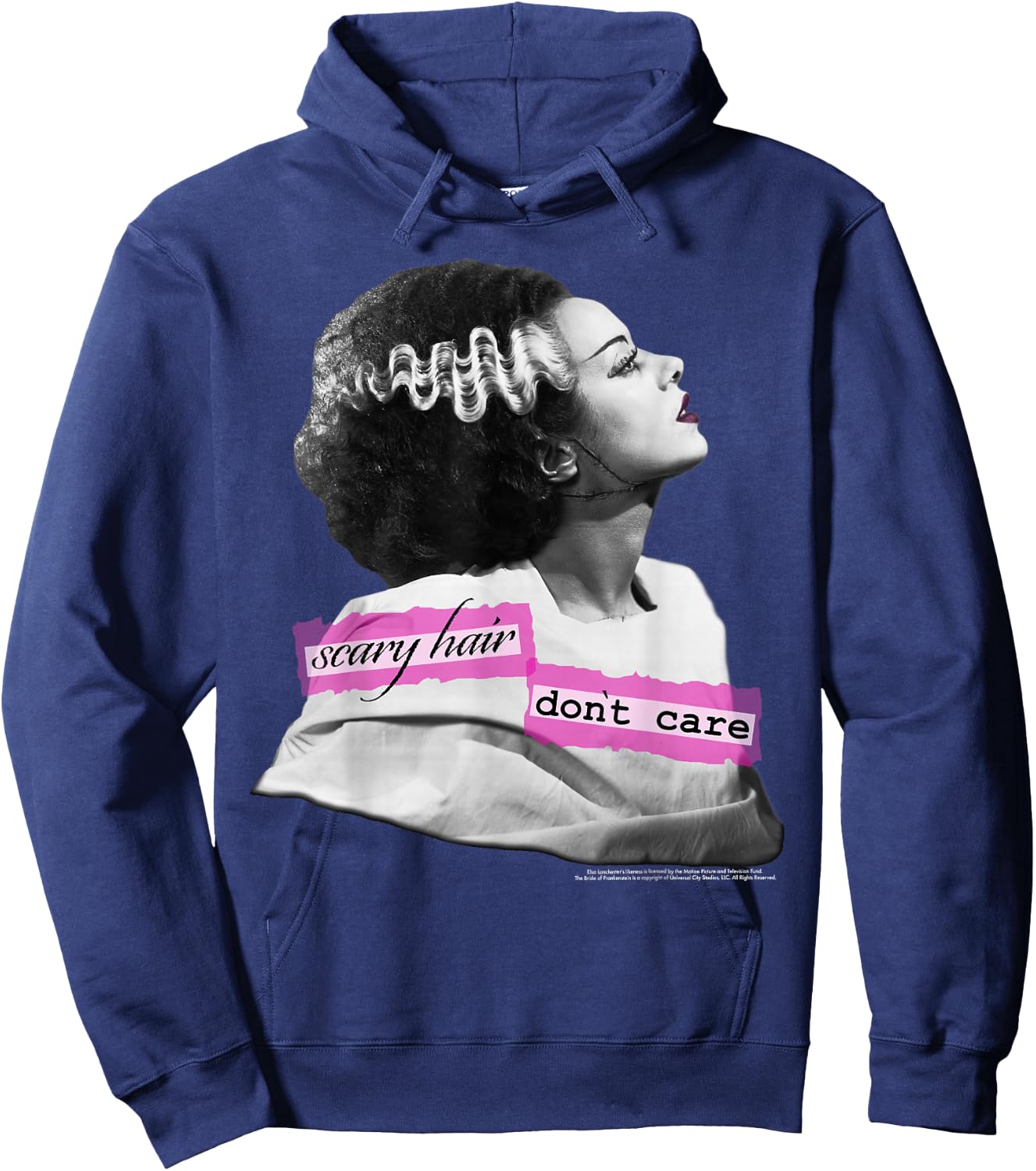 Universal Monsters Bride Of Frankenstein Scary Hair Hoodie - Hoodie | Navy