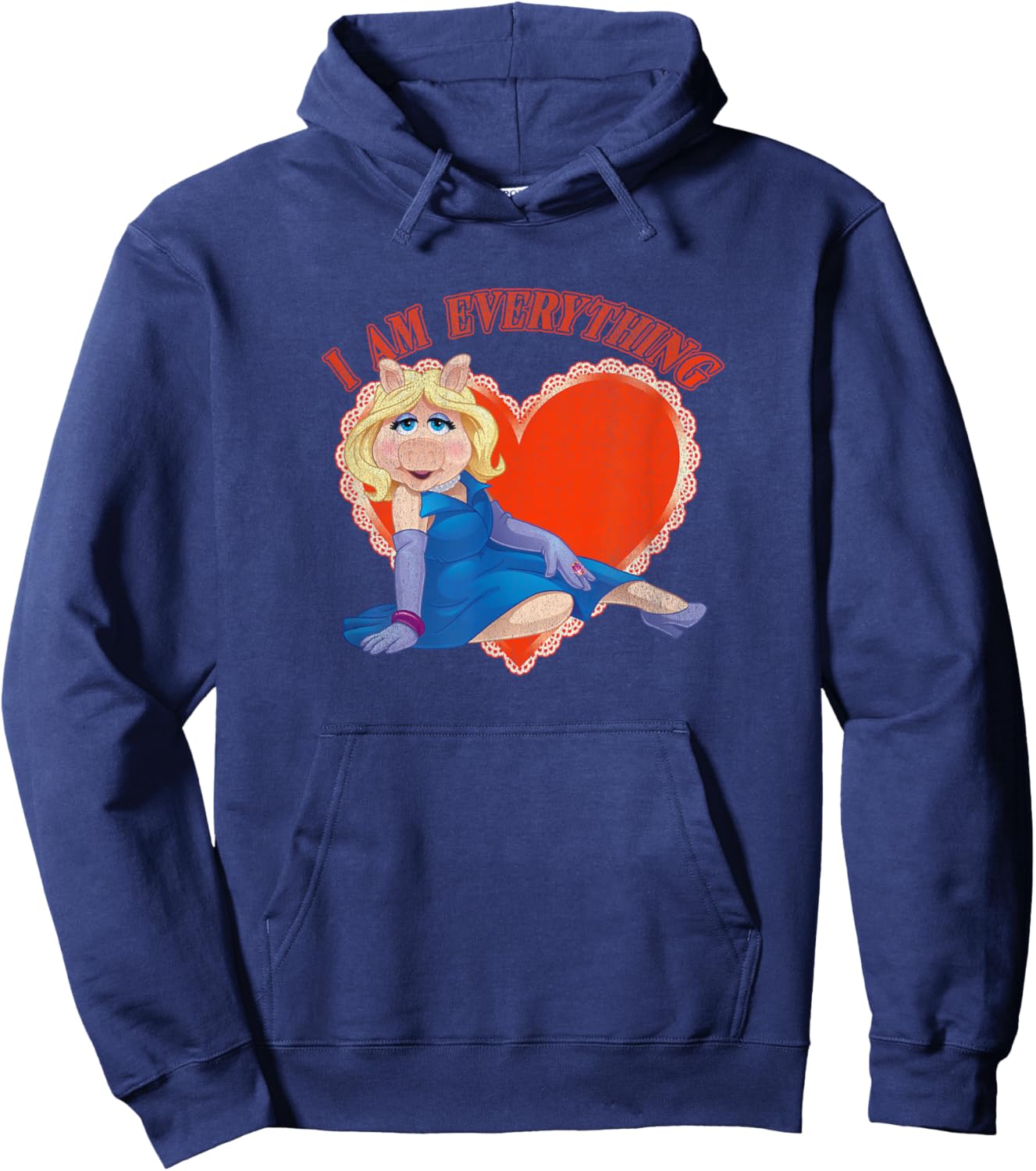 Disney The Muppets Valentine's Day Piggy I Am Everything Hoodie - Hoodie | Navy