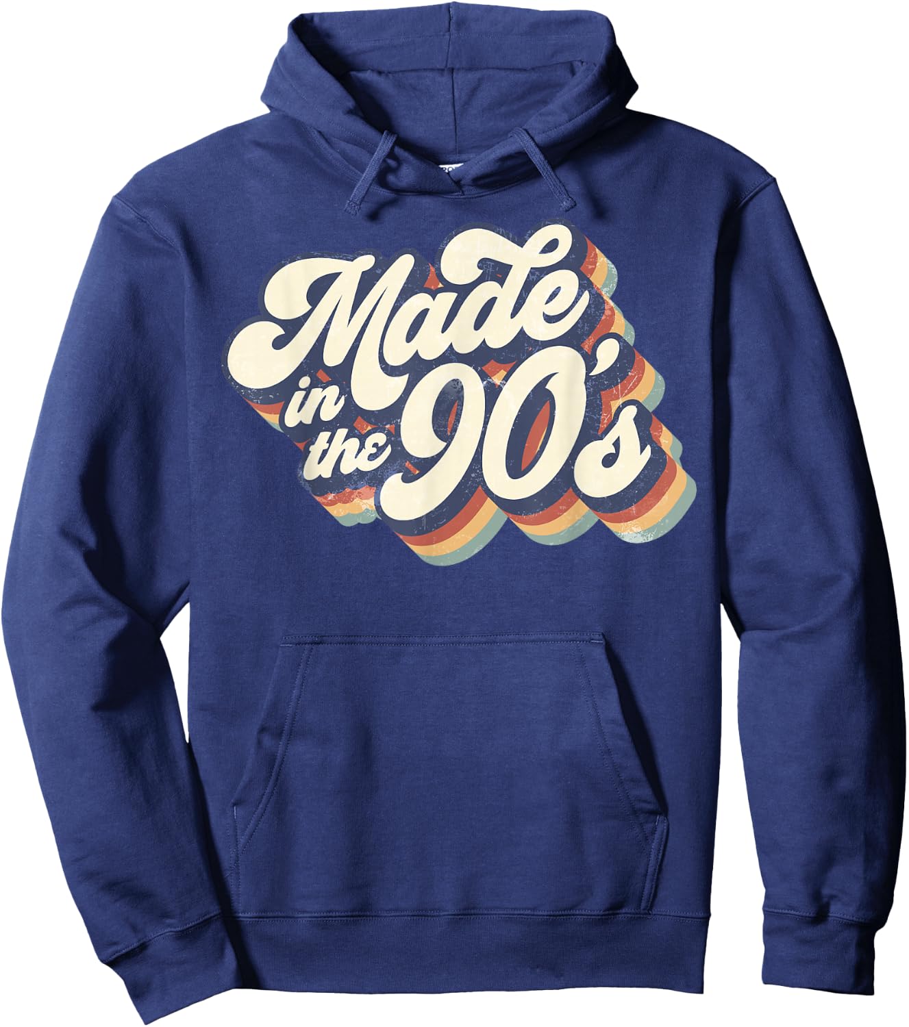 Made In The 90's Retro Funny Vintage 1990s Party Gifts Hoodie - Hoodie | Navy