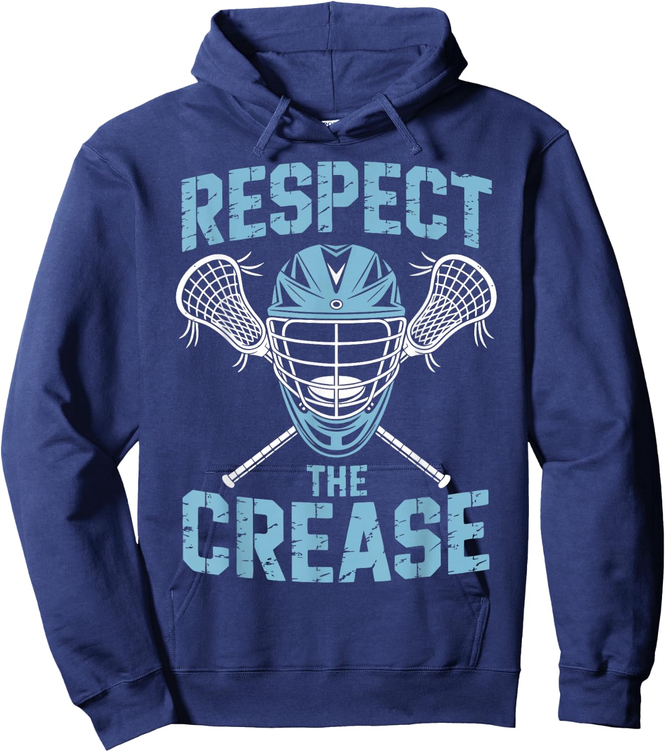 Lacrosse Goalie Crease Lax Goalkeeper Hoodie - Hoodie | Navy