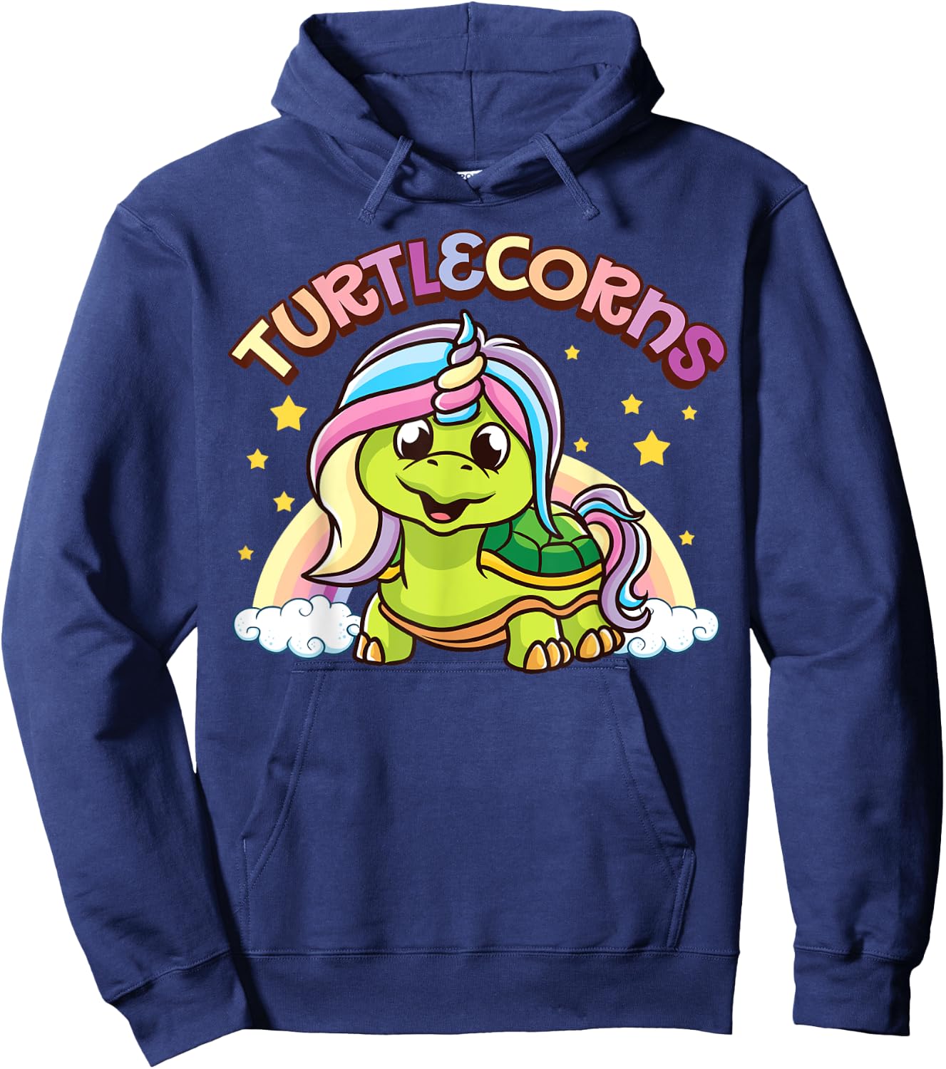 Turtlecorns Turtle Unicorn Cute, Adorable and Funny Design Hoodie - Hoodie | Navy