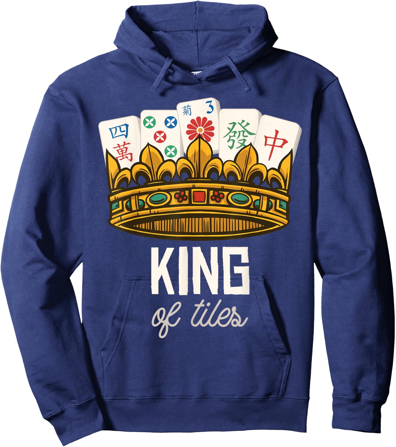 Funny Mahjong King of Tiles Chinese Game Tiles Player Hoodie - Hoodie | Navy