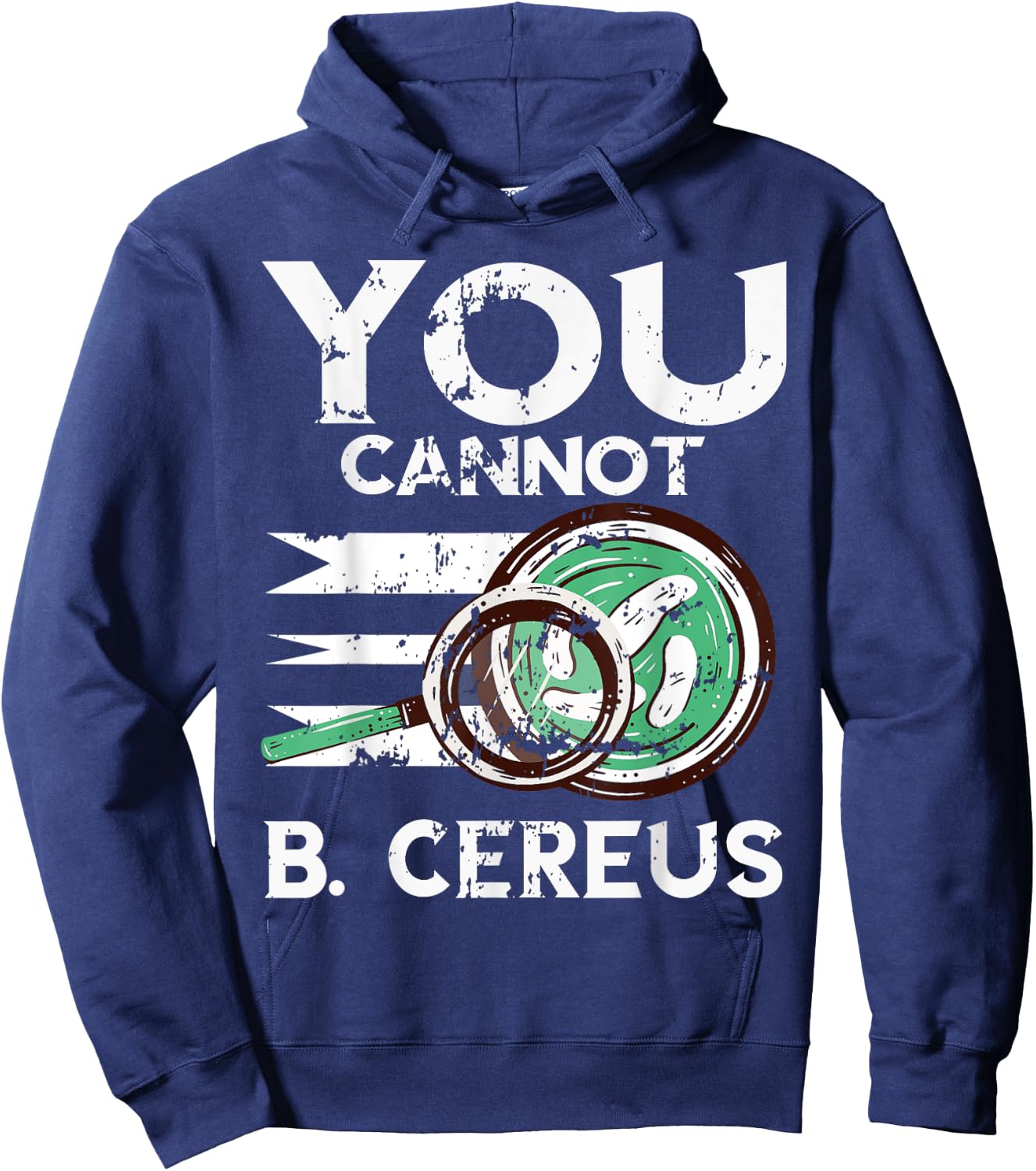 Microbiologist Vintage Bacteria Cereus Microscope Science Hoodie - Hoodie | Navy