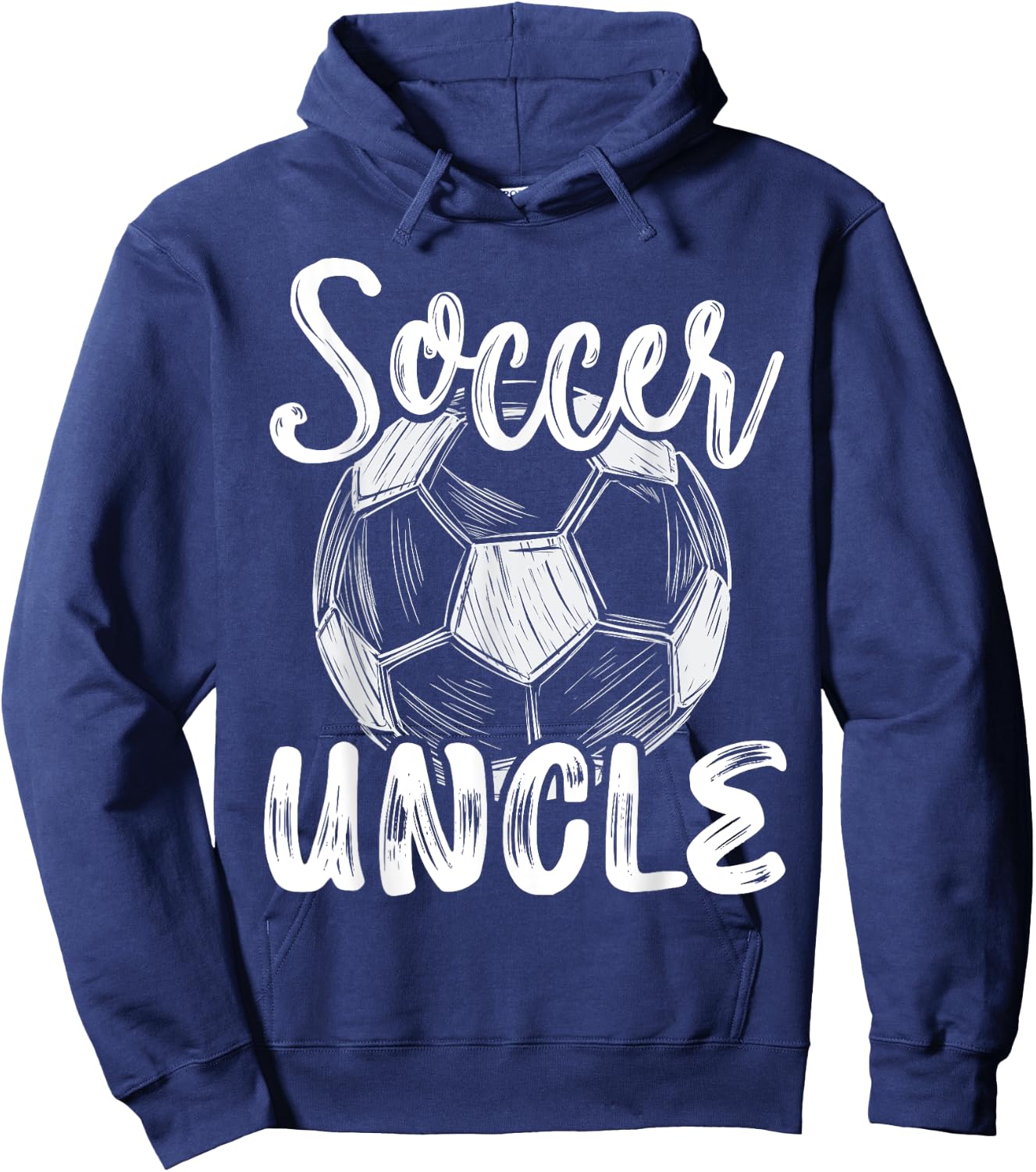 Soccer Uncle Family Matching Team Player Soccer Ball Hoodie - Hoodie | Navy