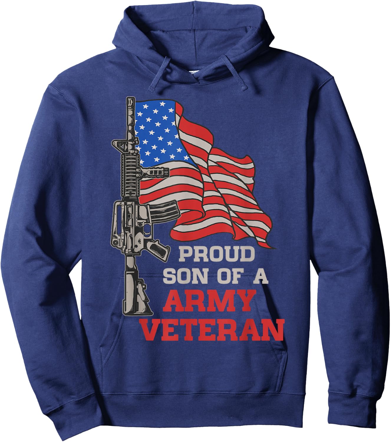 Proud Son Of US Army Veteran Patriotic Military Family Gifts Hoodie - Hoodie | Navy