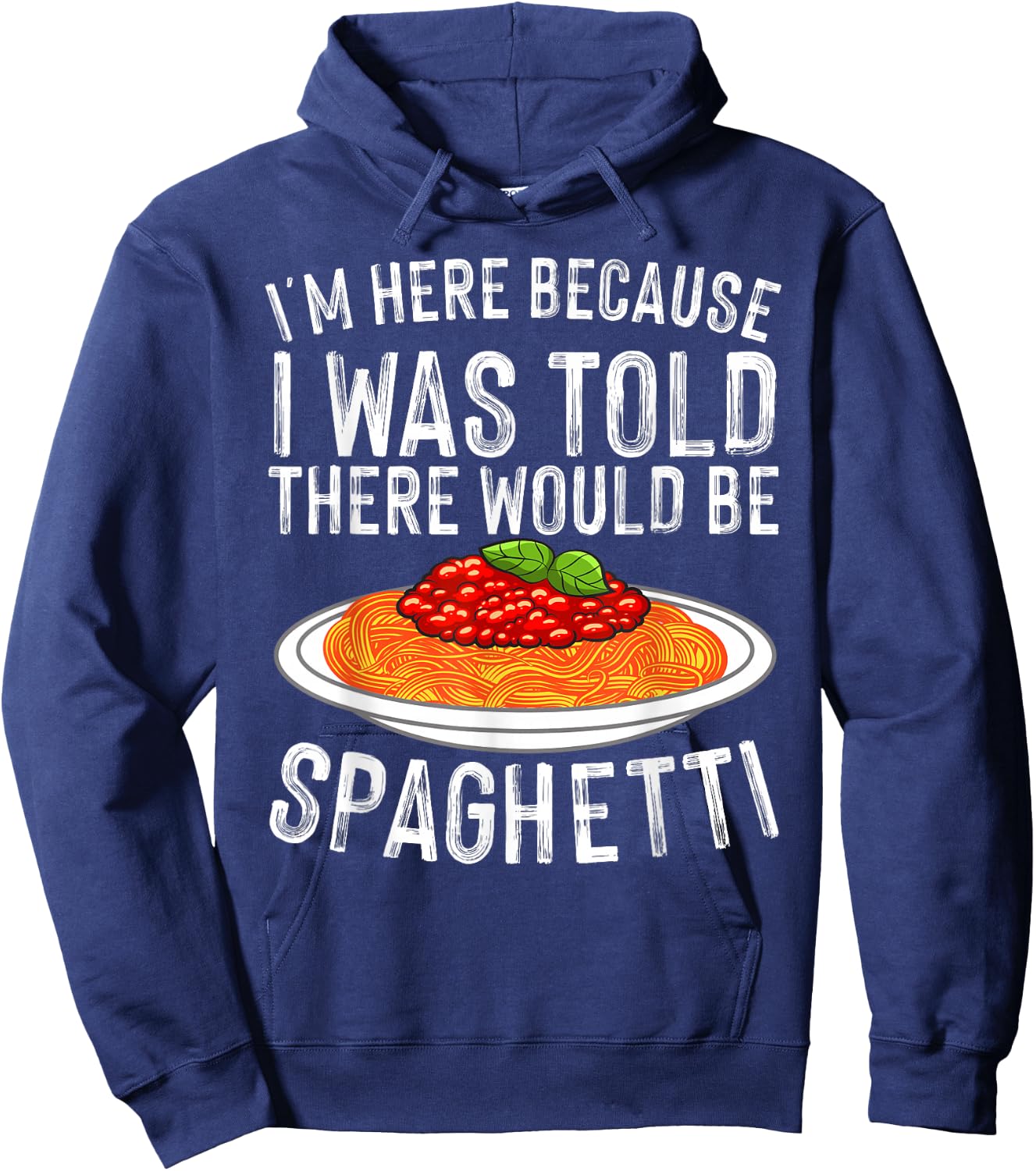 Cute Spaghetti Design Women Spaghetti Pasta Lovers Hoodie - Hoodie | Navy