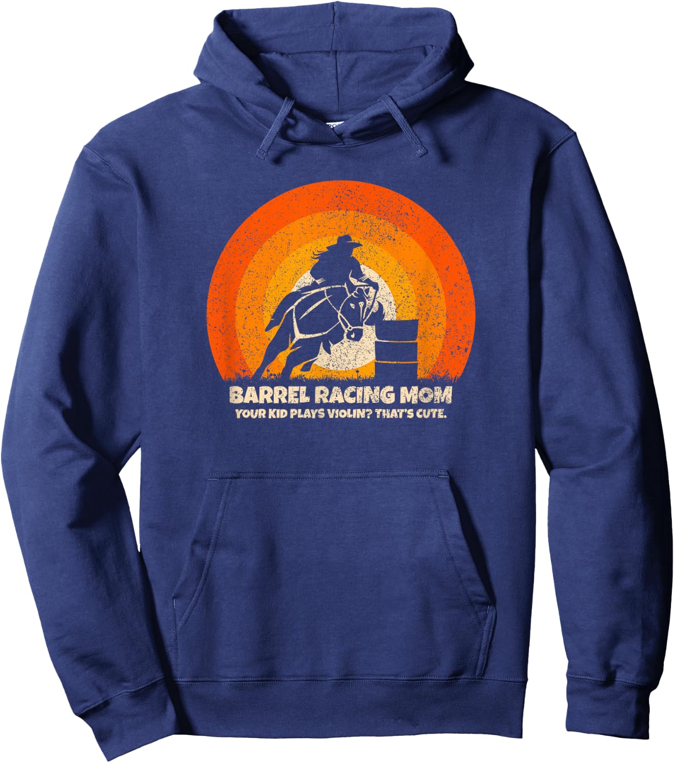 Funny Barrel Racer Mother for Rodeo Barrel Racing Mom Hoodie - Hoodie | Navy