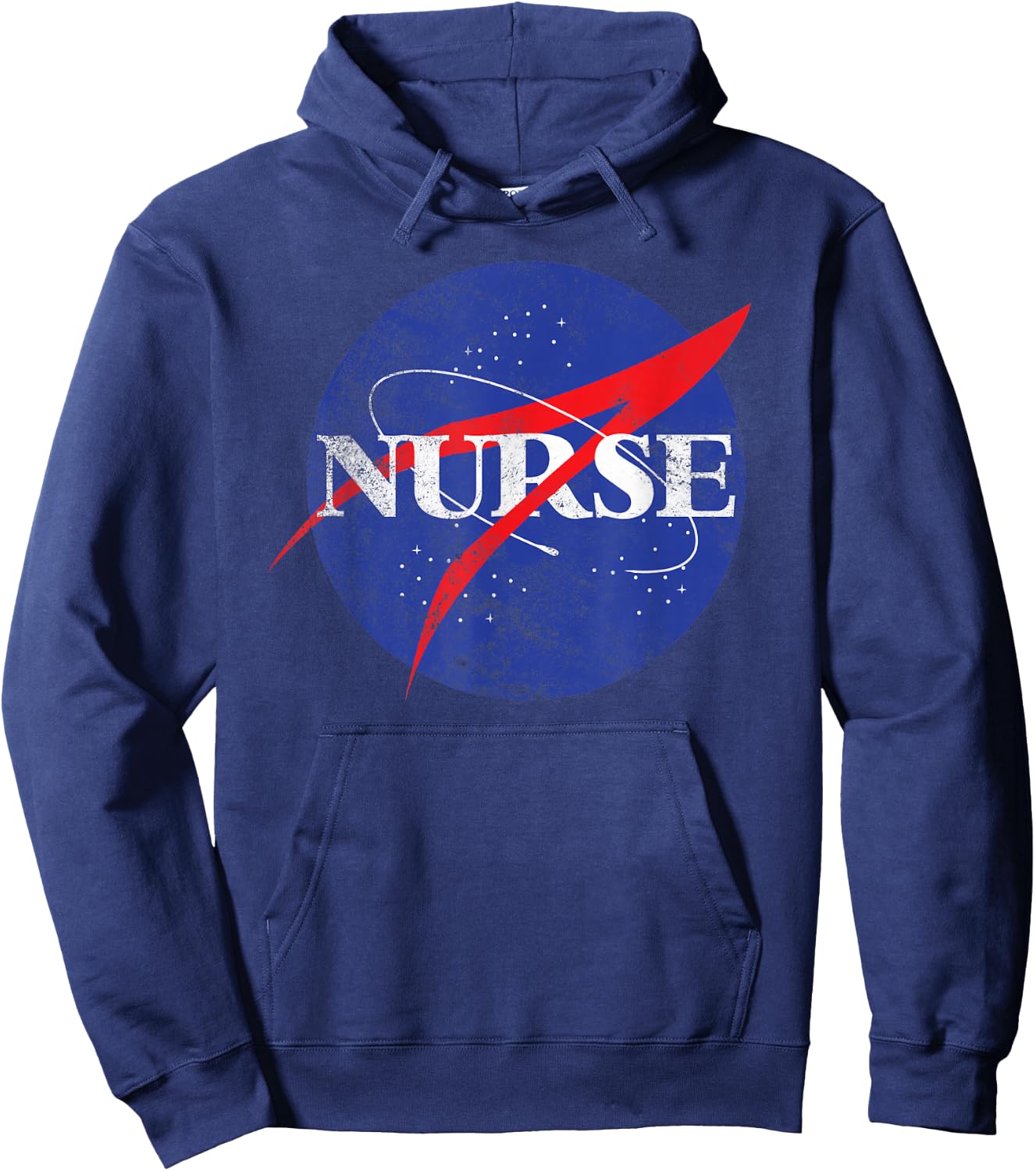 Nurse Astronaut Distressed Retro for Outer Space Nursing Hoodie - Hoodie | Navy