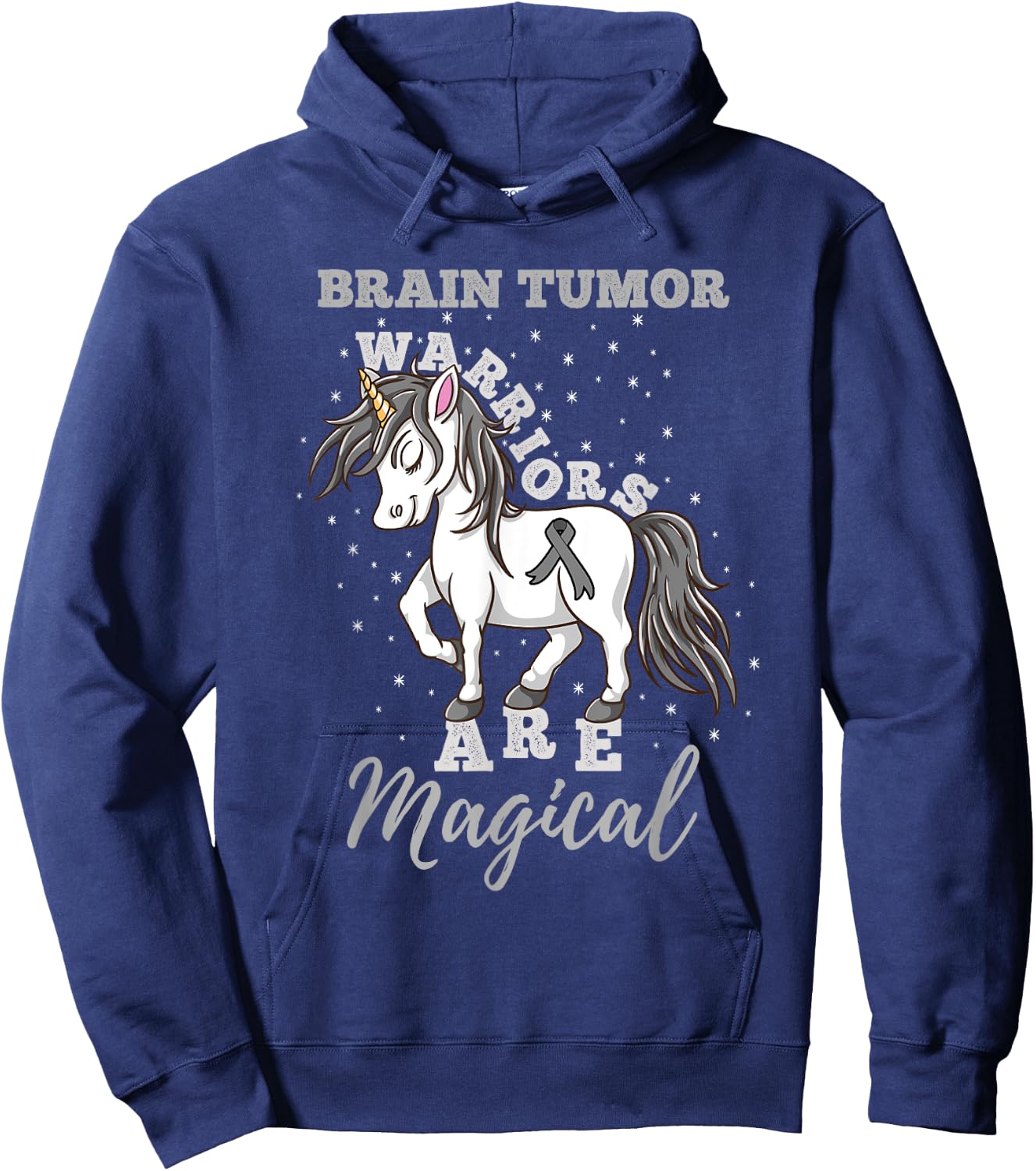 Brain Tumor Warriors Are Magical Brain Tumor Awareness Hoodie - Hoodie | Navy