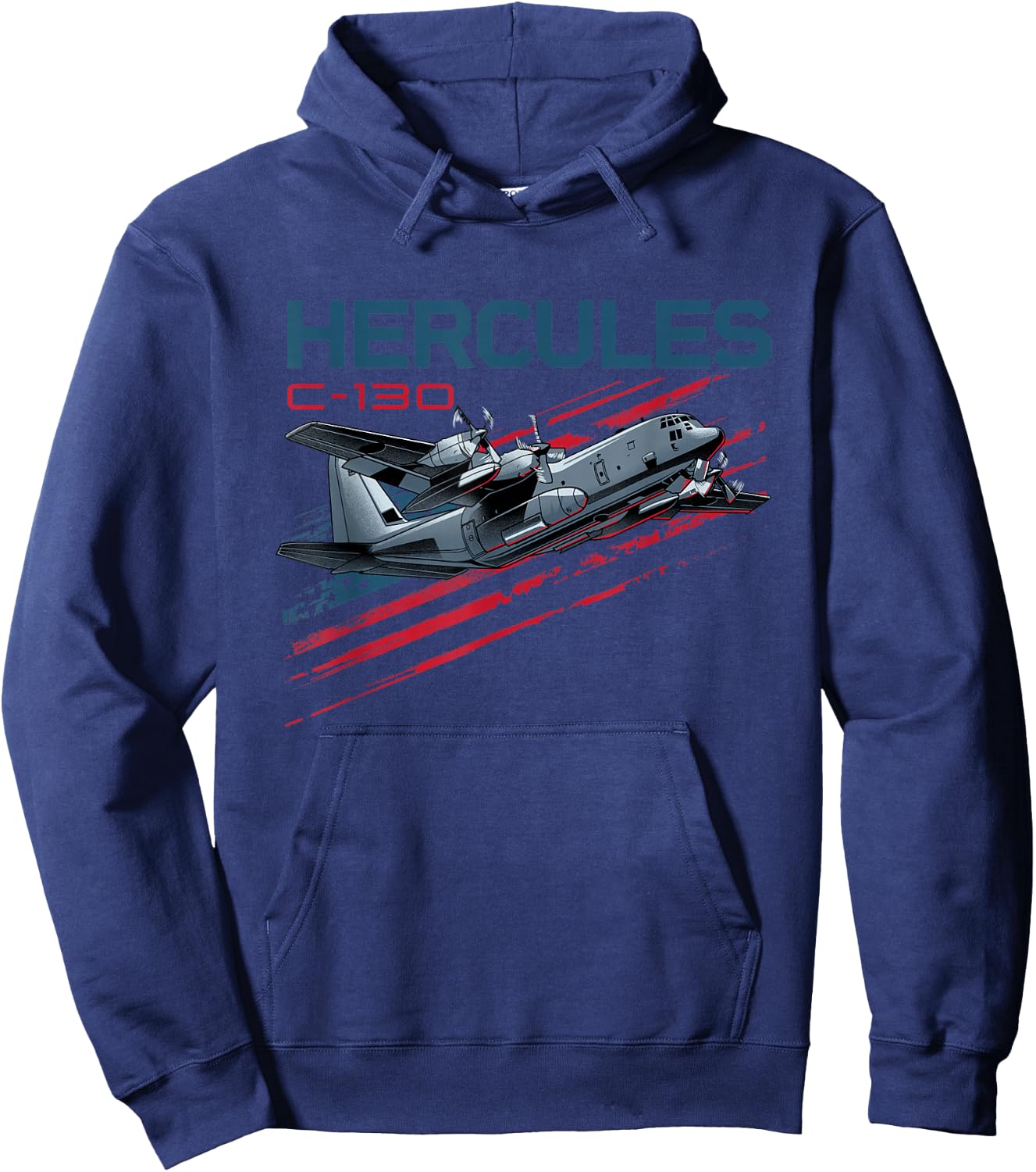 Military Cargo Airplane C-130 Hercules Hoodie - Hoodie | Navy