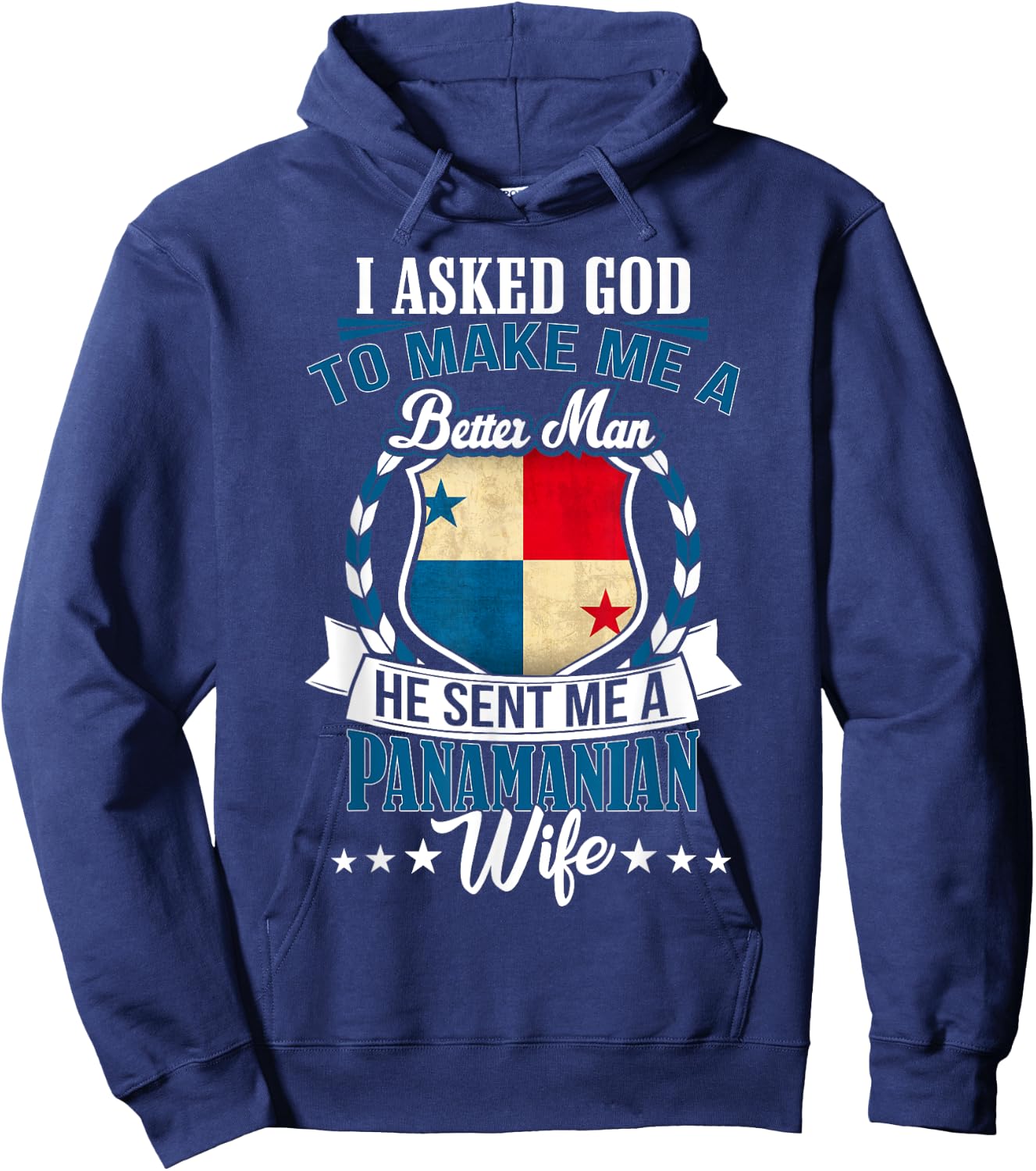 I Love my Panamanian Wife Anniversary for Husband Hoodie - Hoodie | Navy