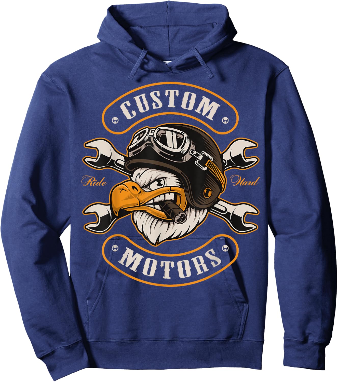 Beautiful biker, motorcycle club, eagle, chopper gift Hoodie - Hoodie | Navy
